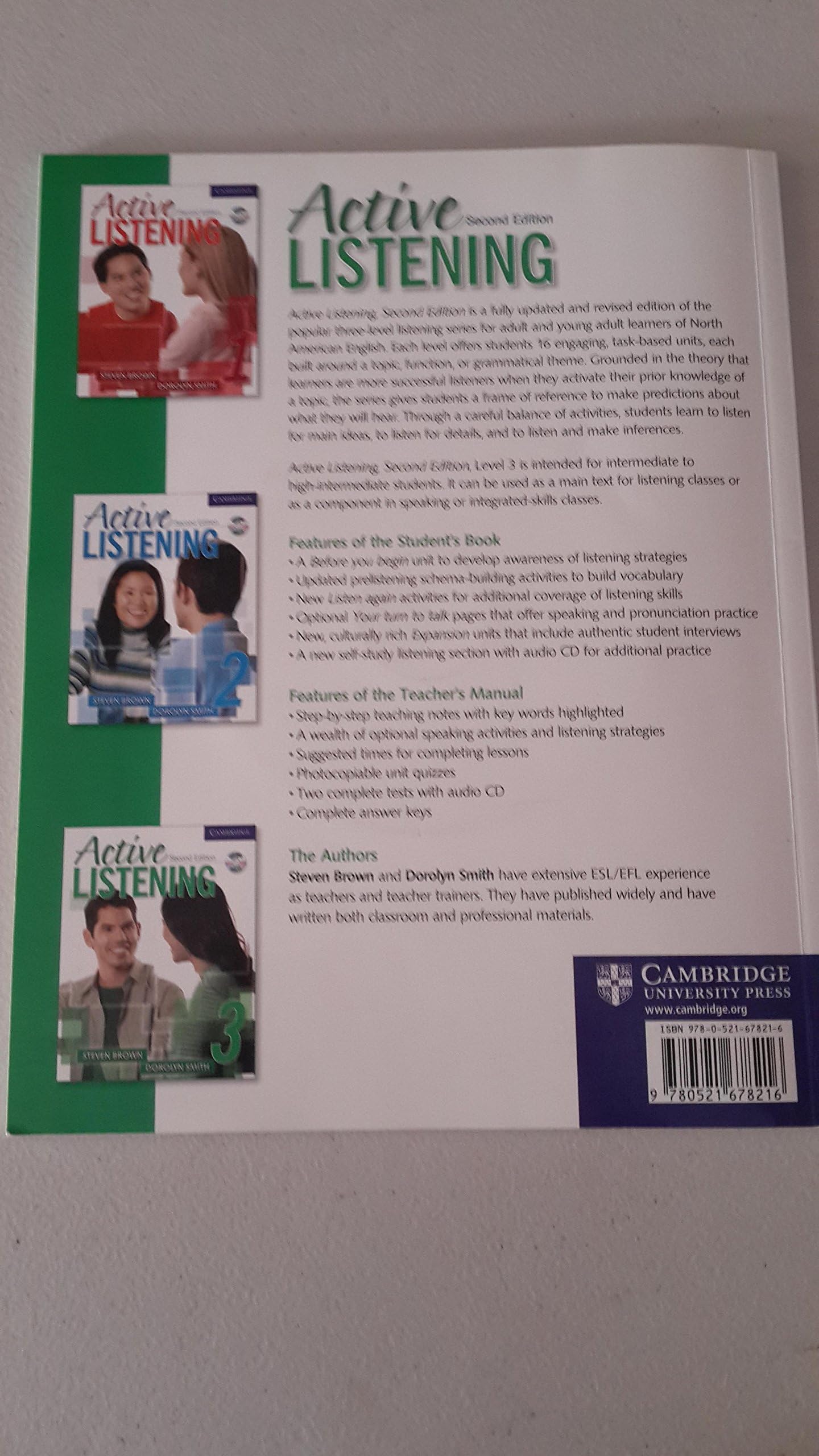 Active Listening 3 Student's Book with Self-study Audio CD (Active Listening Second edition) used book depot