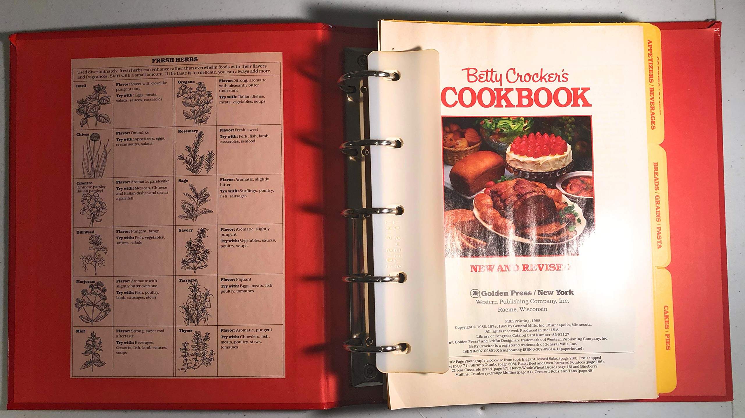 Betty Crocker's Cookbook (5-Ring Binder) used book depot