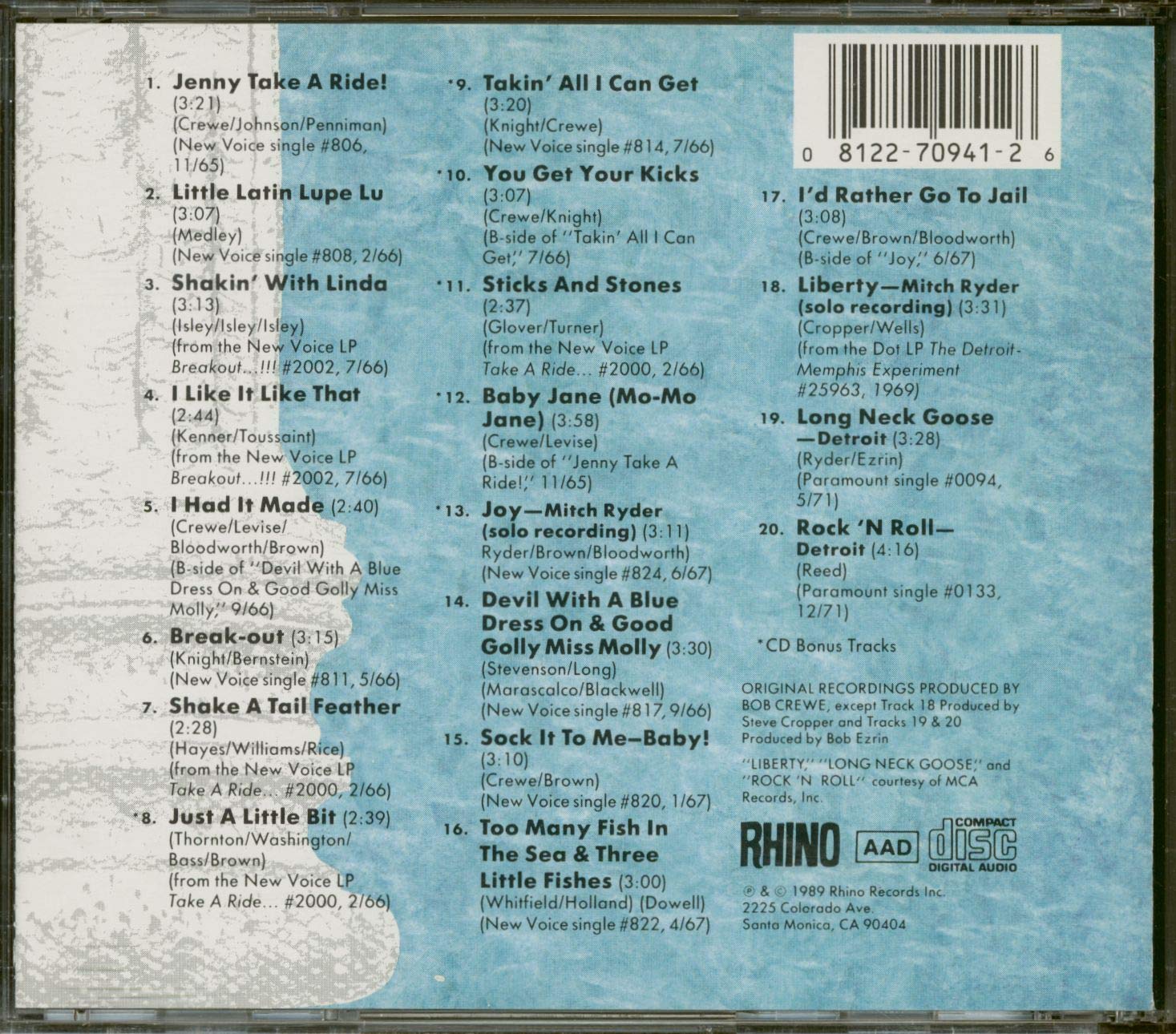 Rev Up: The Best of Mitch Ryder & the Detroit Wheels used book depot