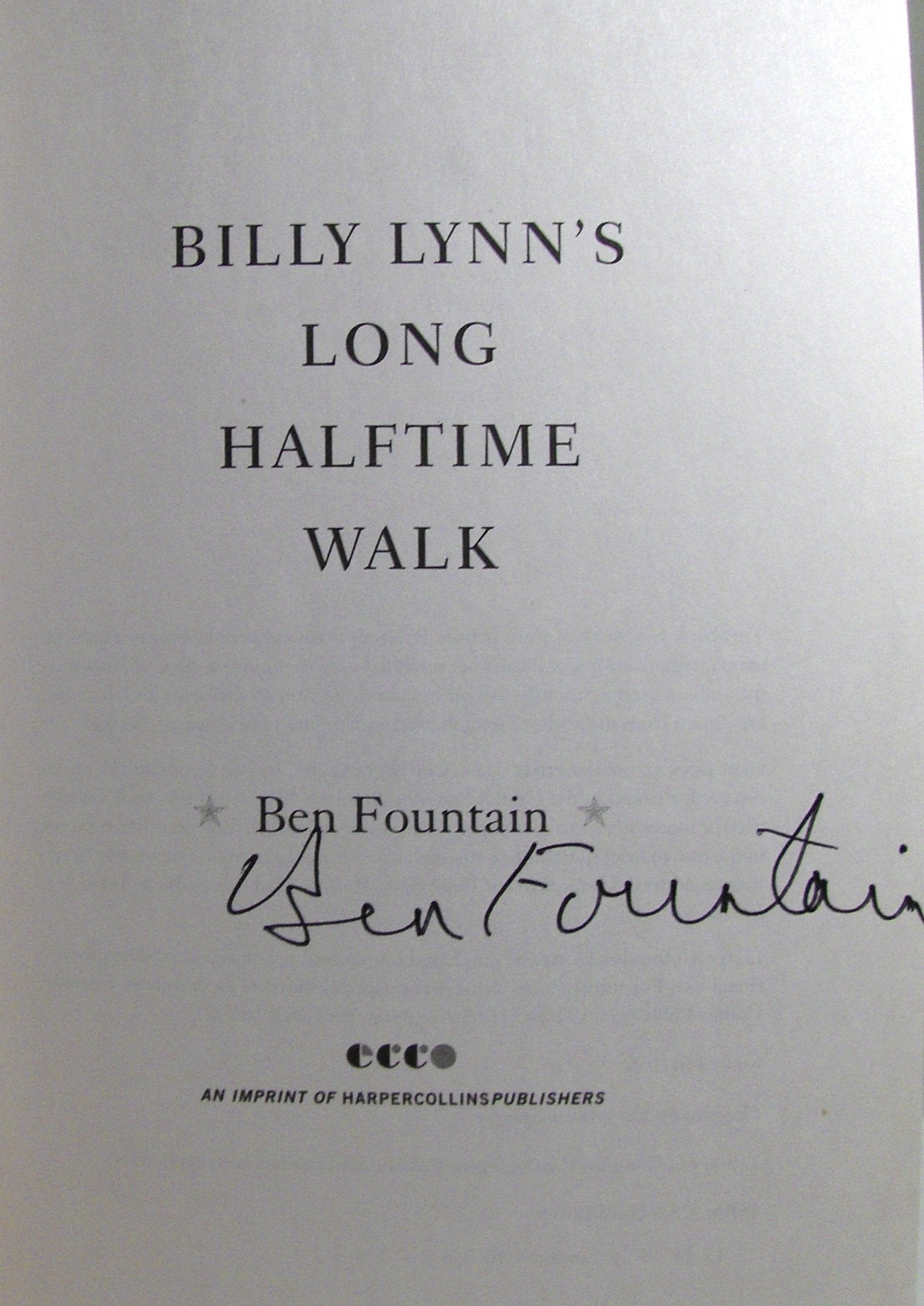Billy Lynn's Long Halftime Walk: A Novel used book depot