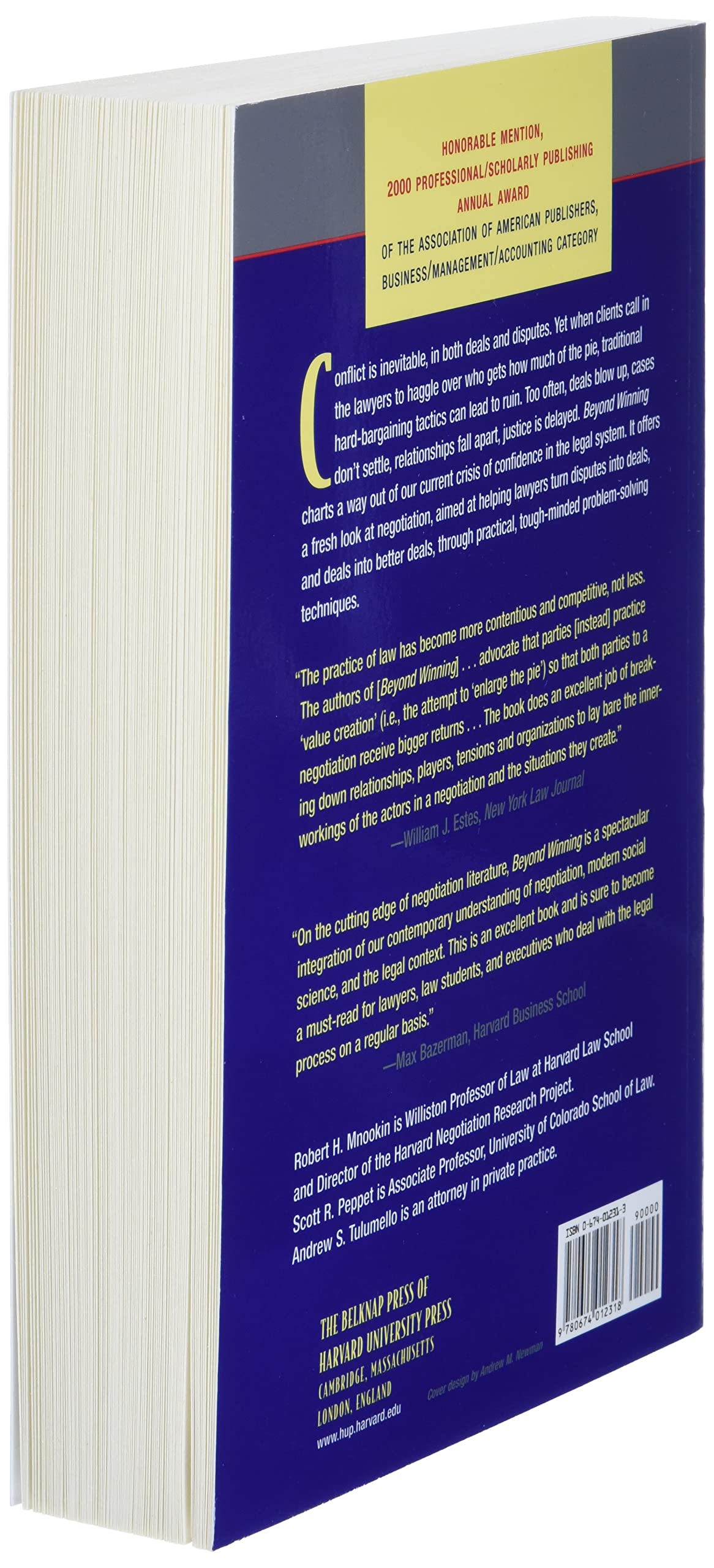 Beyond Winning: Negotiating to Create Value in Deals and Disputes used book depot