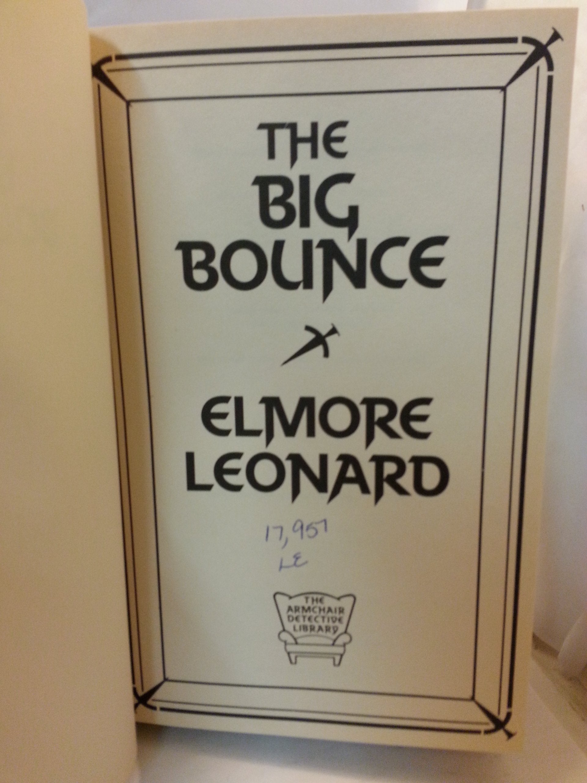 The Big Bounce (Armchair Detective Library) used book depot