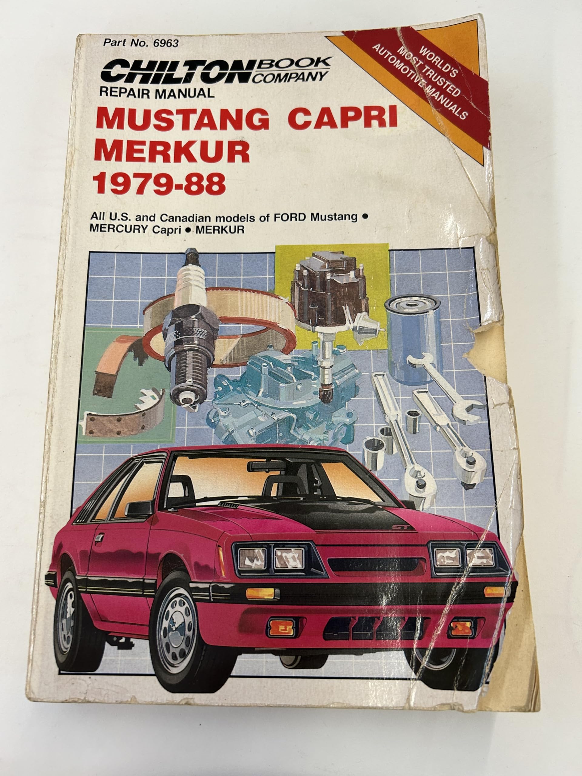 Mustang, Capri, and Merkur: 1979-88 (Chilton Model Specific Automotive Repair Manuals) used book depot
