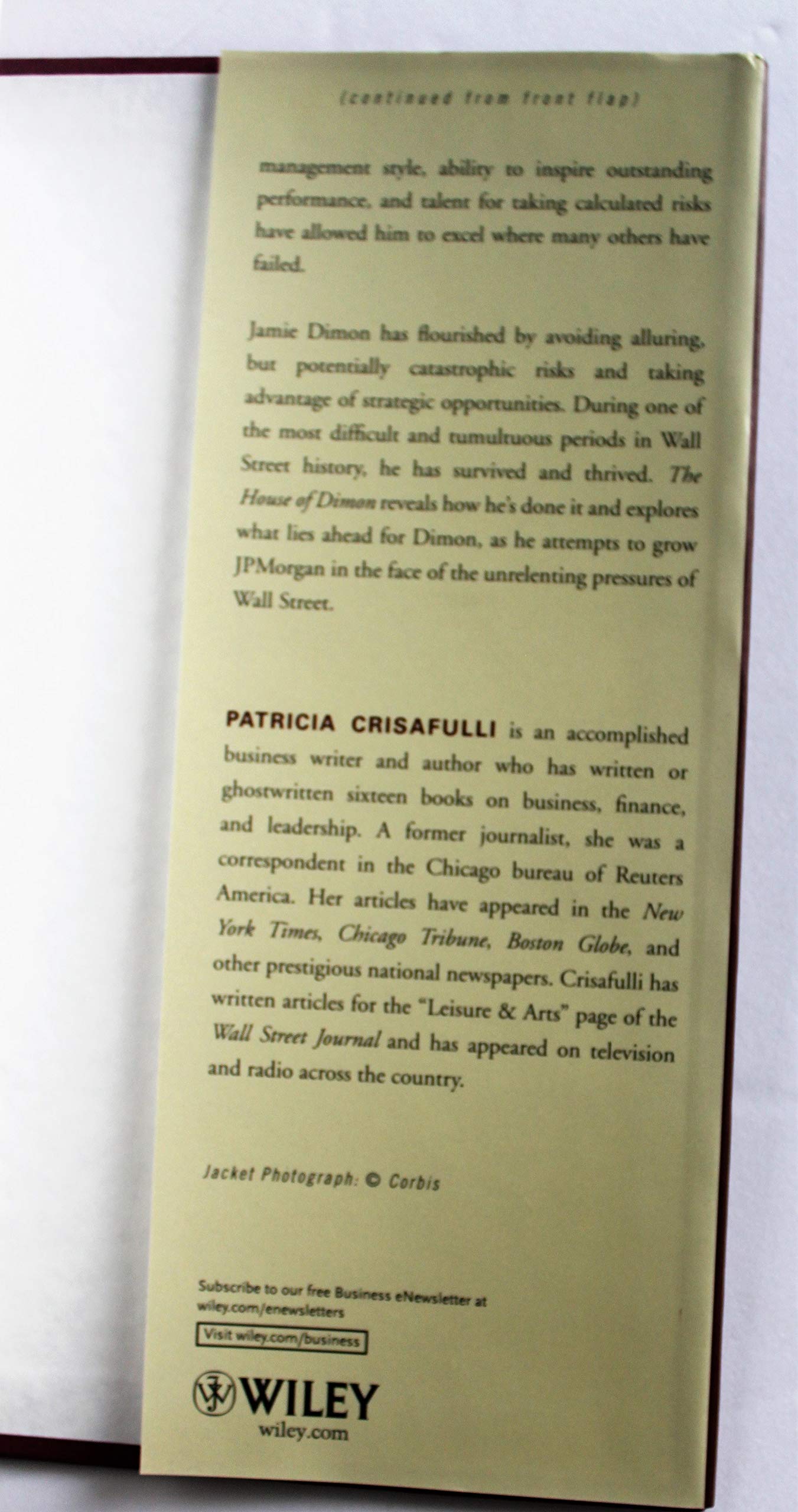 The House of Dimon: How JPMorgan's Jamie Dimon Rose to the Top of the Financial World used book depot