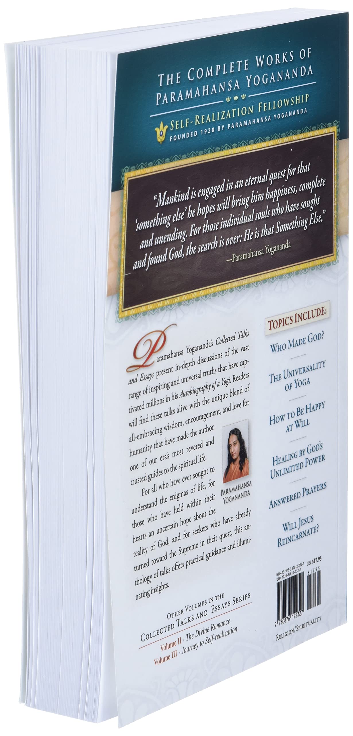 Man's Eternal Quest: Collected Talks and Essays - Volume 1 (Self-Realization Fellowship) (English Edition) used book depot