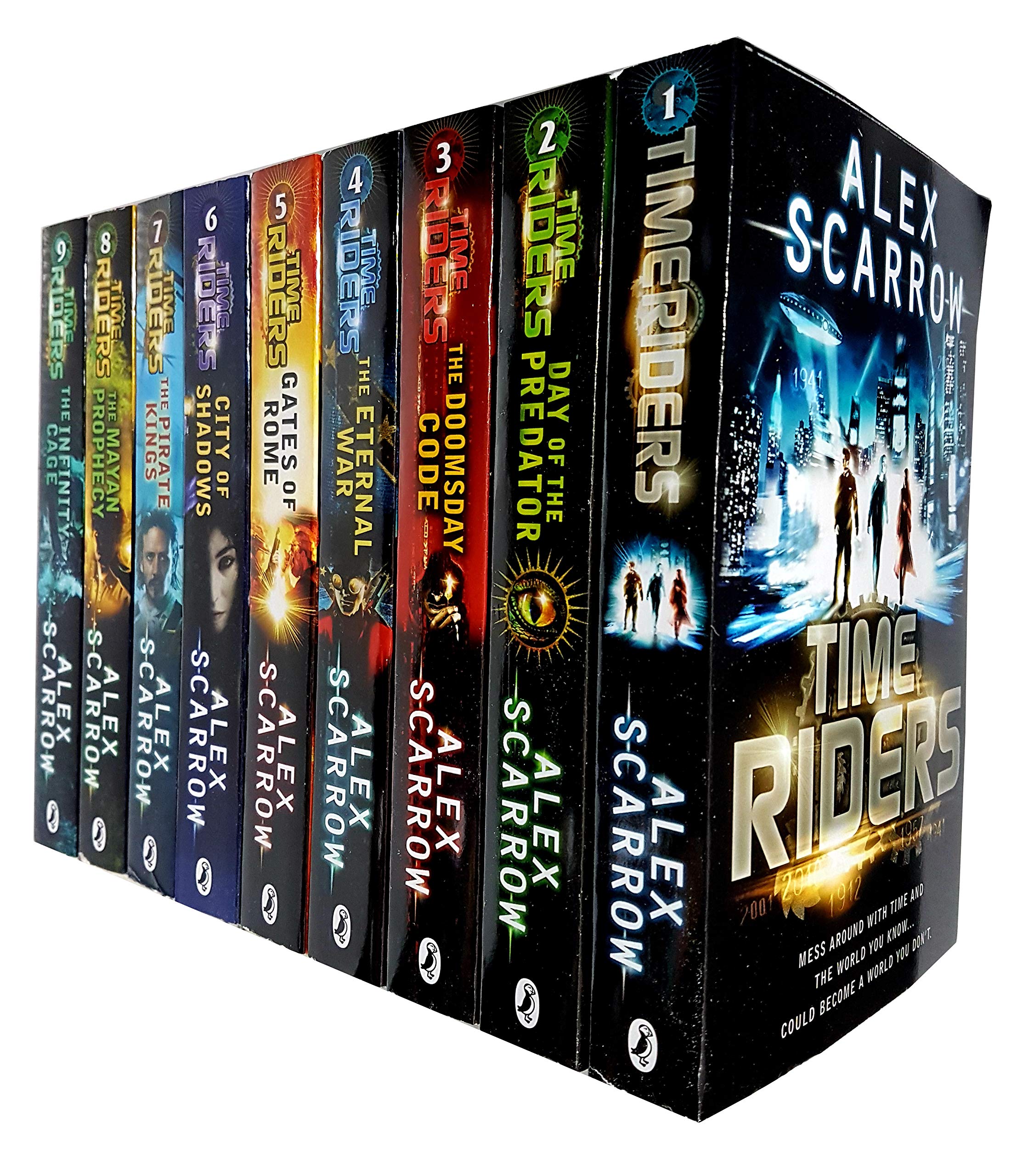 Time Riders Collection By Alex Scarrow 9 Books Set Pack (TimeRiders)