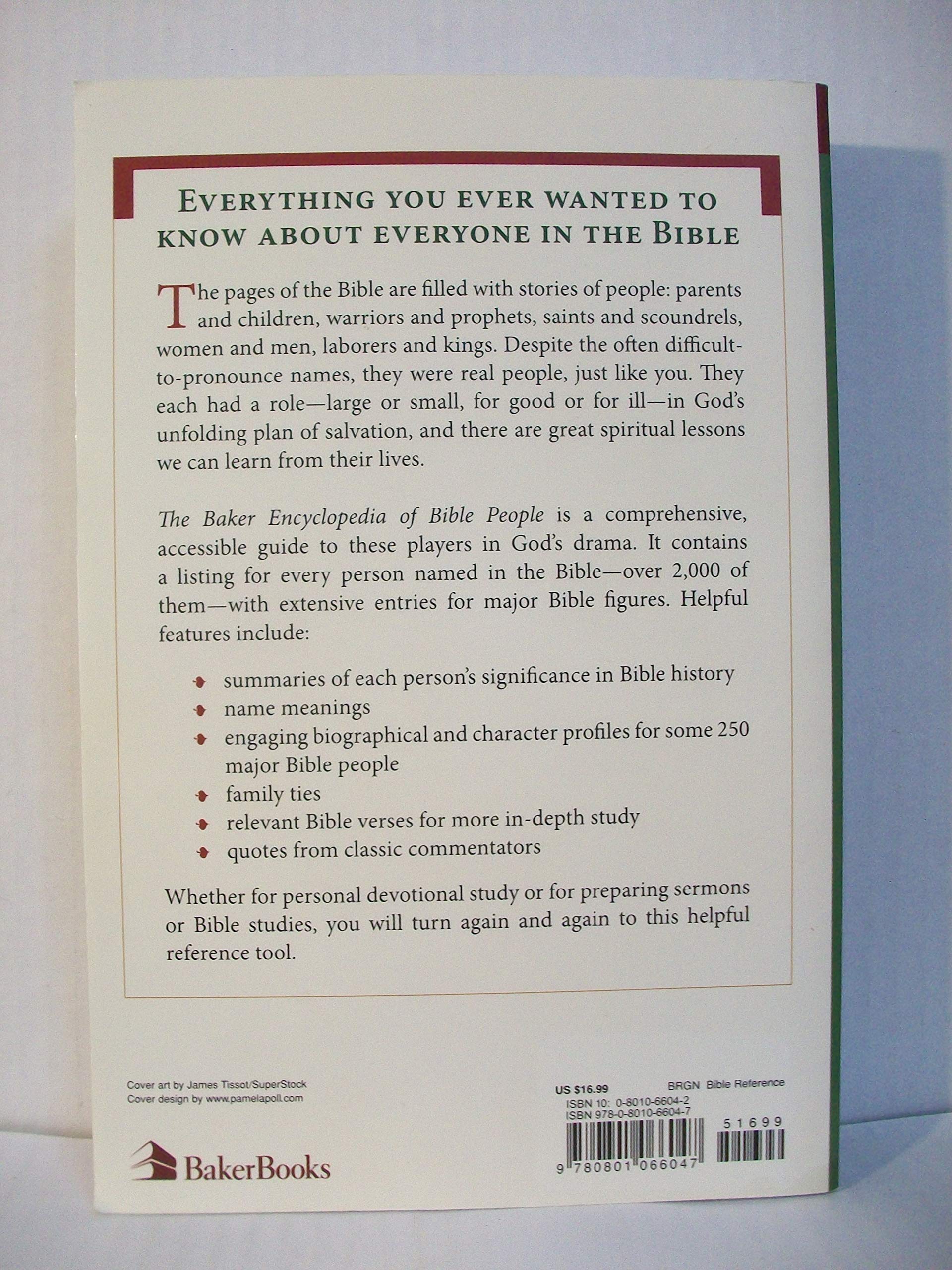 The Baker Encyclopedia of Bible People: A Comprehensive Who's Who from Aaron to Zurishaddai used book depot