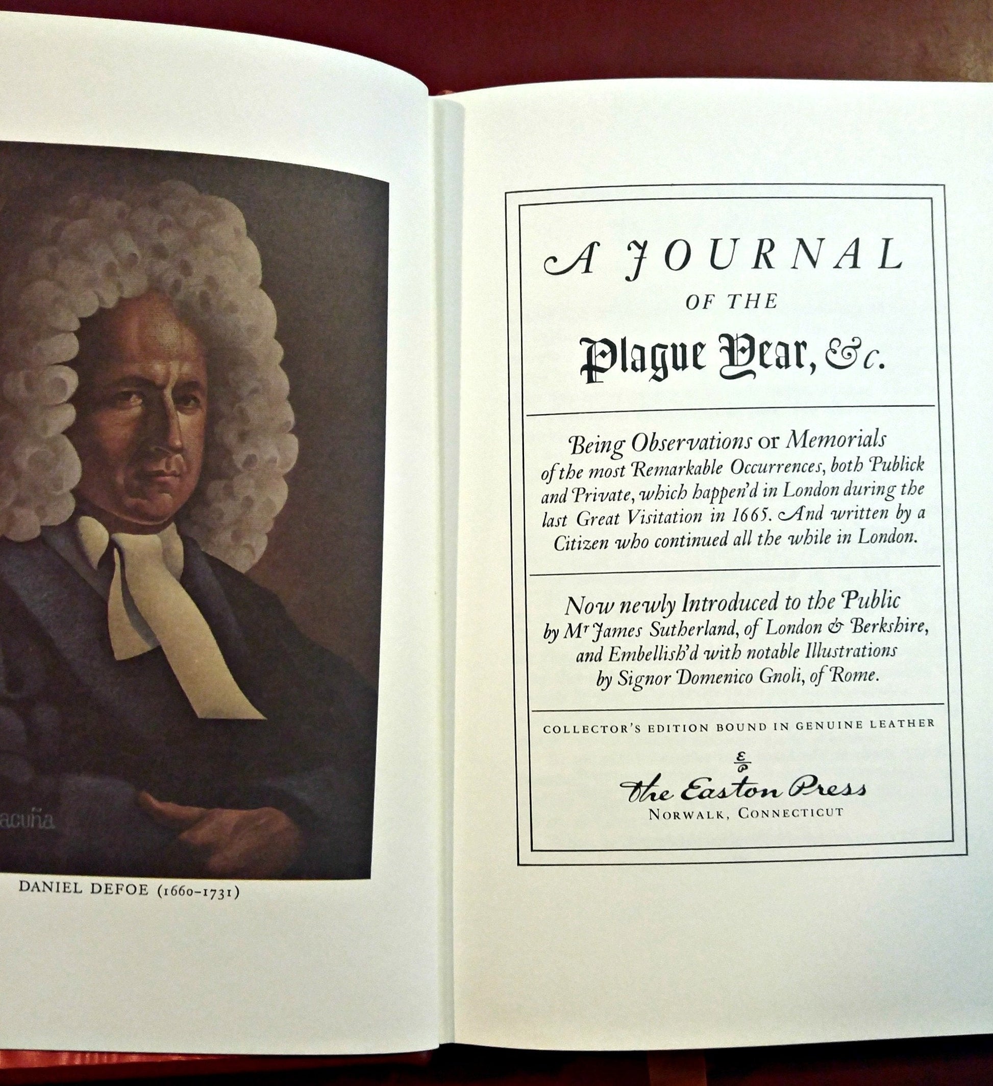 A Journal of the Plague Year - Daniel Defoe - Easton Press - Domenico Gnoli Illustrations used book depot