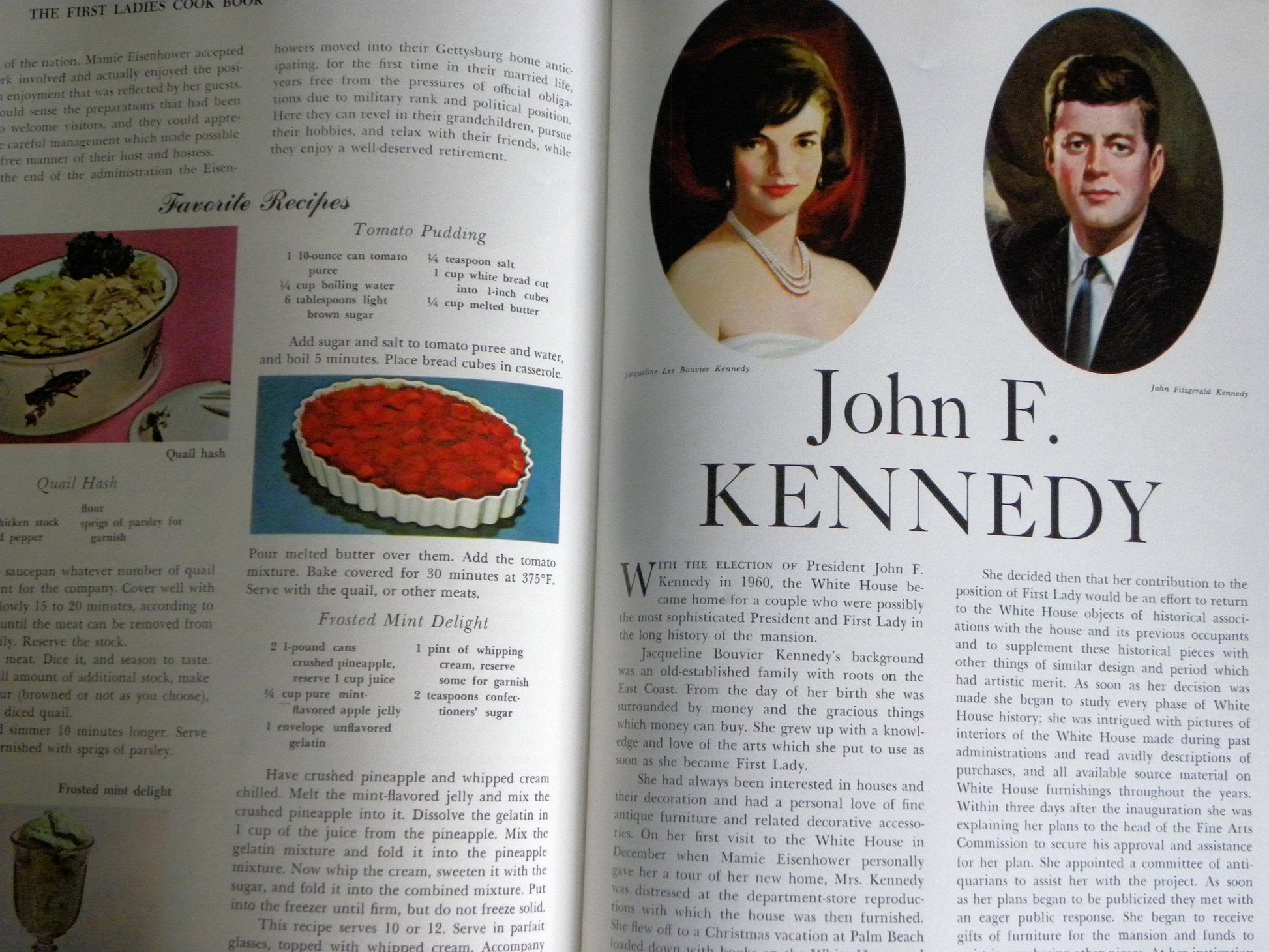 THE FIRST LADIES COOKBOOK Favorite Recipes of the Presidents (1969 Large format hardcover 228 pages including Index, Revised Edition US PRESIDENTS Favorites WASHINGTON through NIXON) used book depot