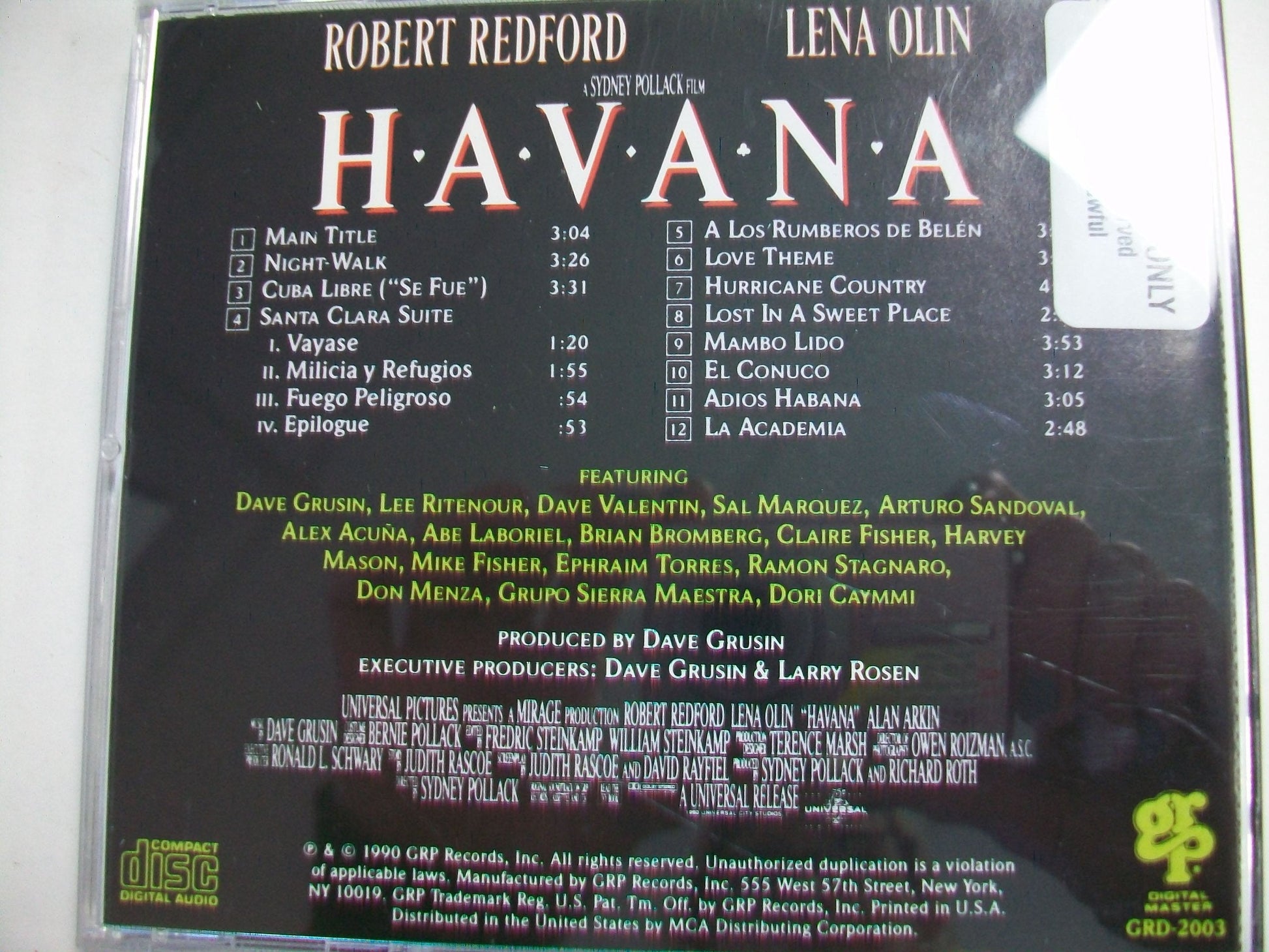 Havana: Original Motion Picture Soundtrack used book depot