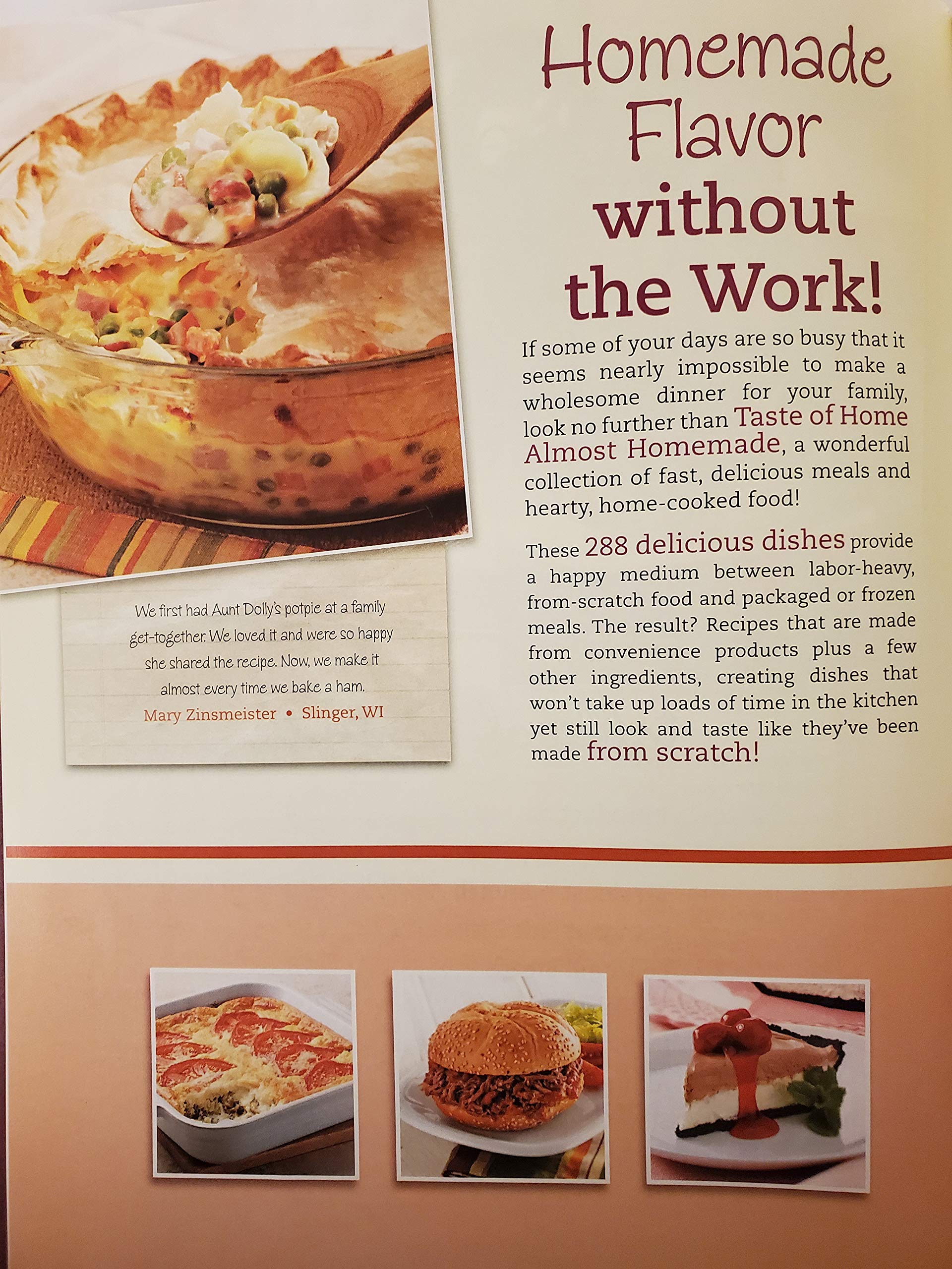 Taste of Home Almost Homemade 2012 used book depot