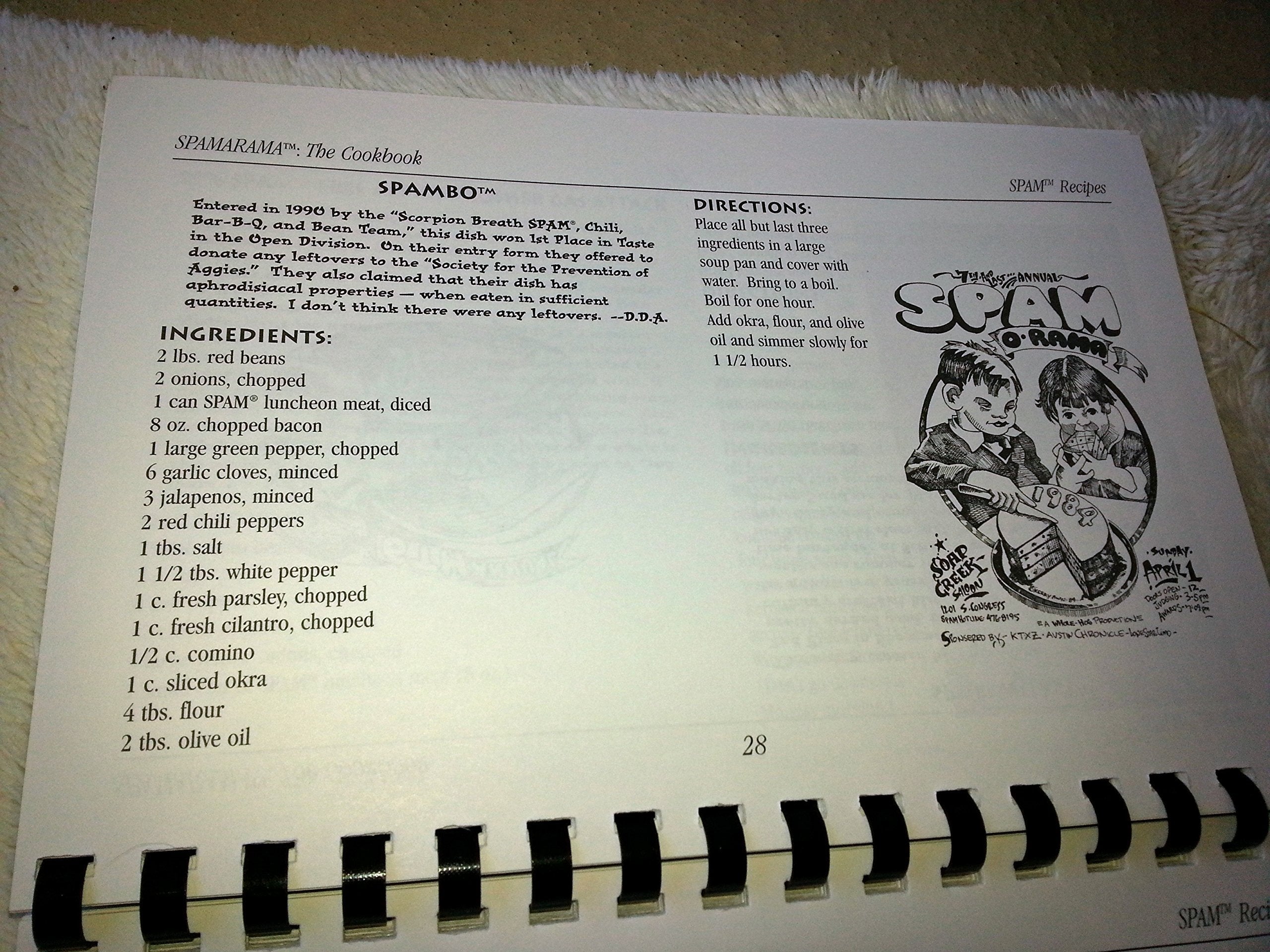 Spamarama - The Cookbook used book depot