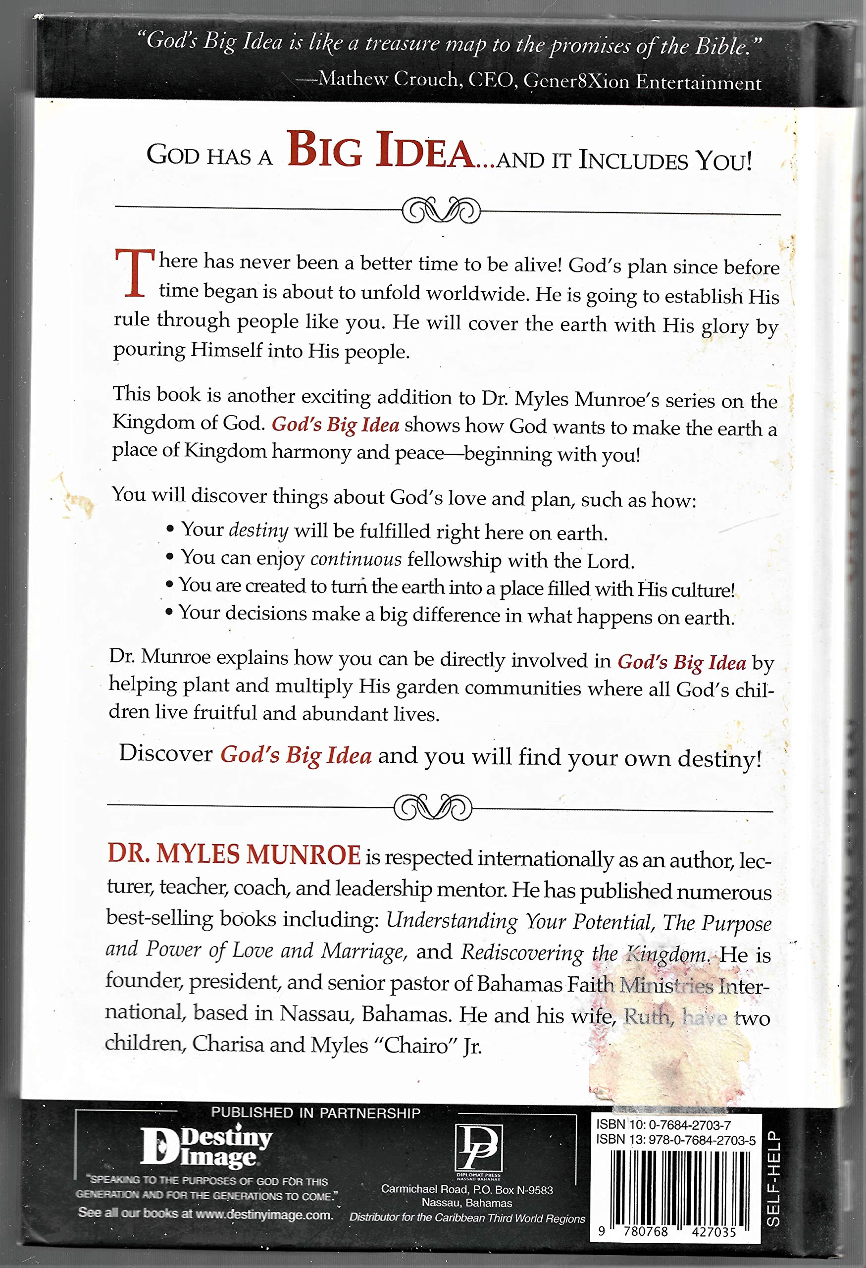 God's Big Idea: Reclaiming God's Original Purpose for Your Life (The Kingdom Series) used book depot
