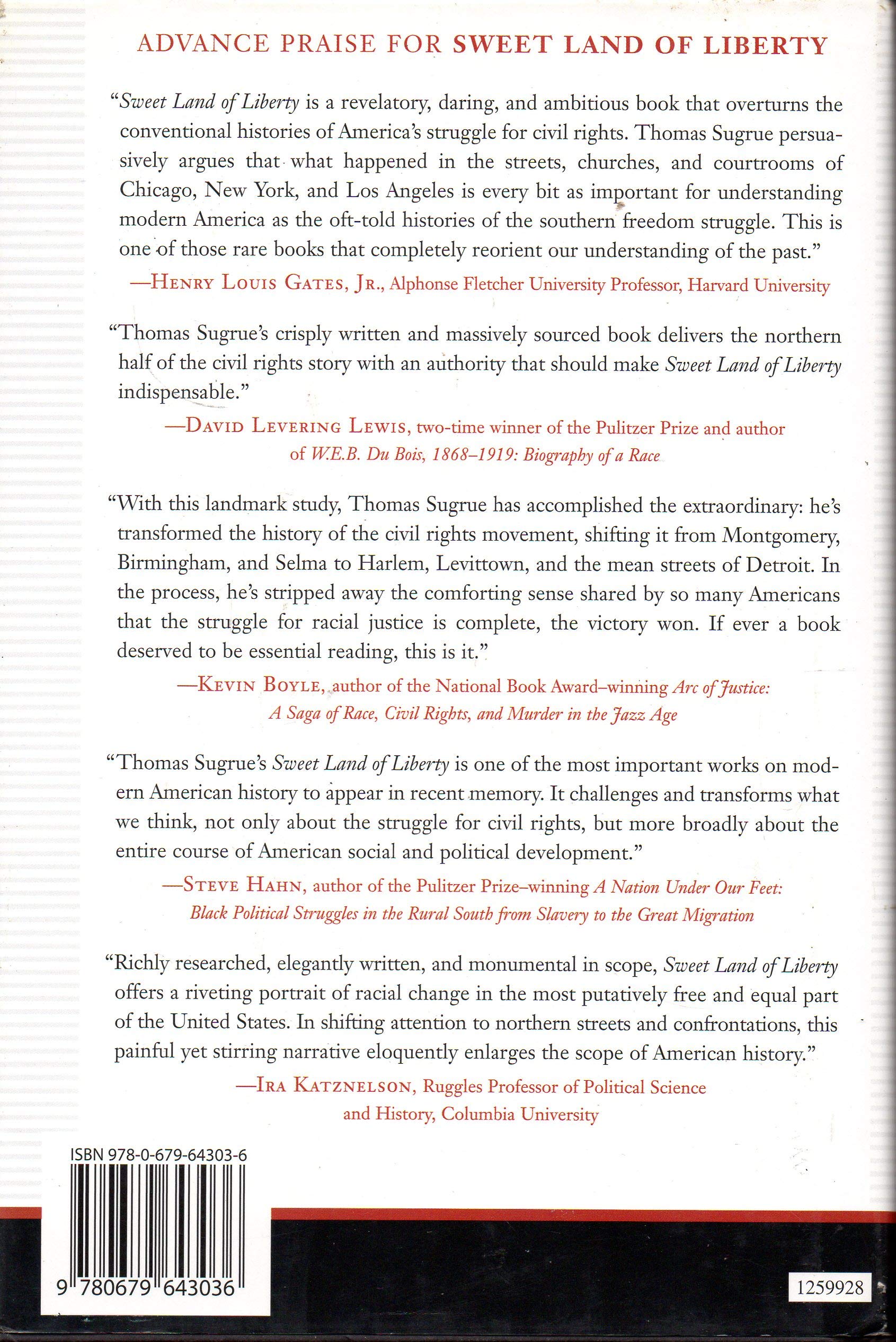 Sweet Land of Liberty: The Forgotten Struggle for Civil Rights in the North used book depot