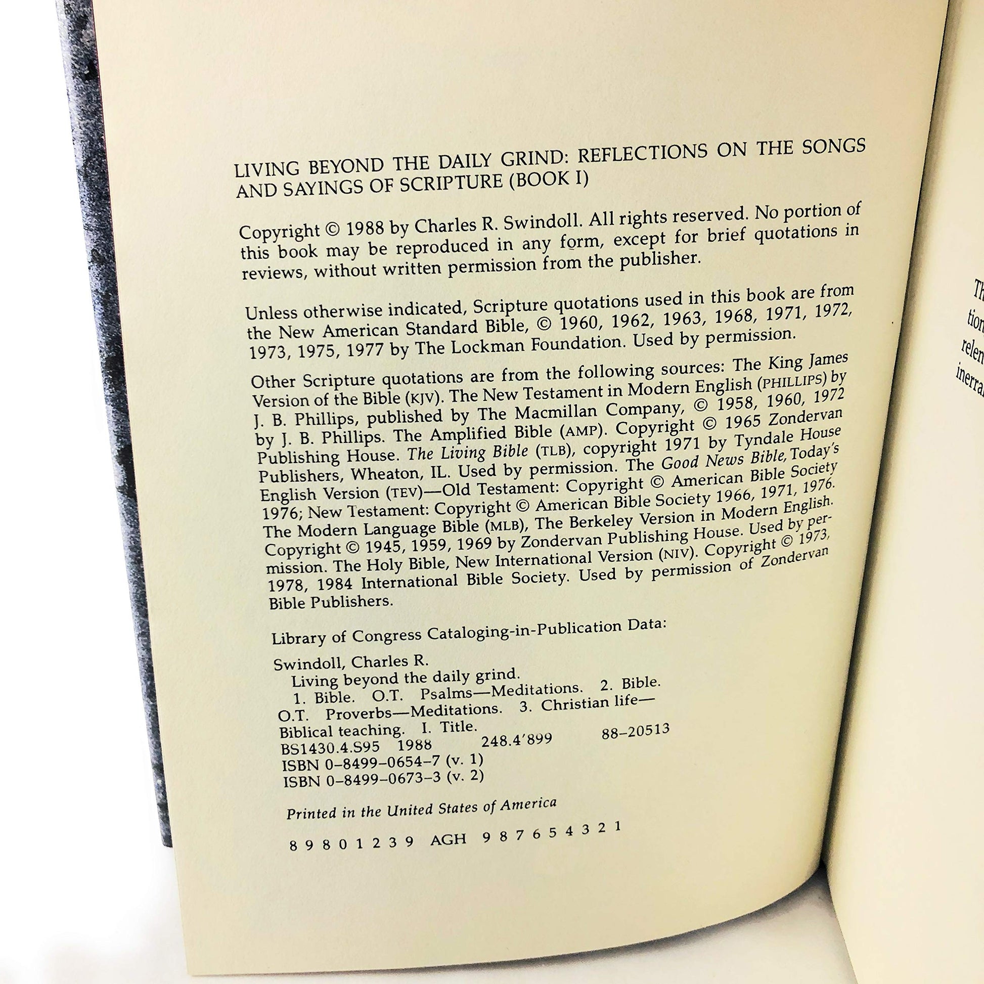 Living Beyond the Daily Grind: Reflections on the Songs and Sayings in Scripture (Book I) used book depot