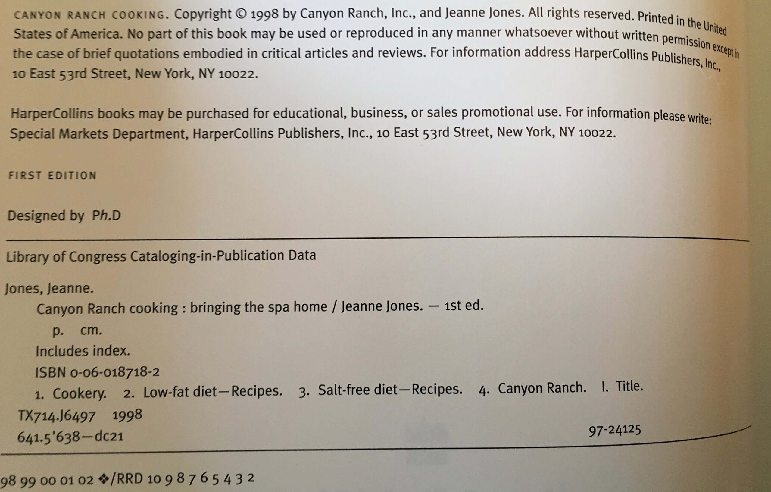 Canyon Ranch Cooking: Bringing The Spa Home used book depot