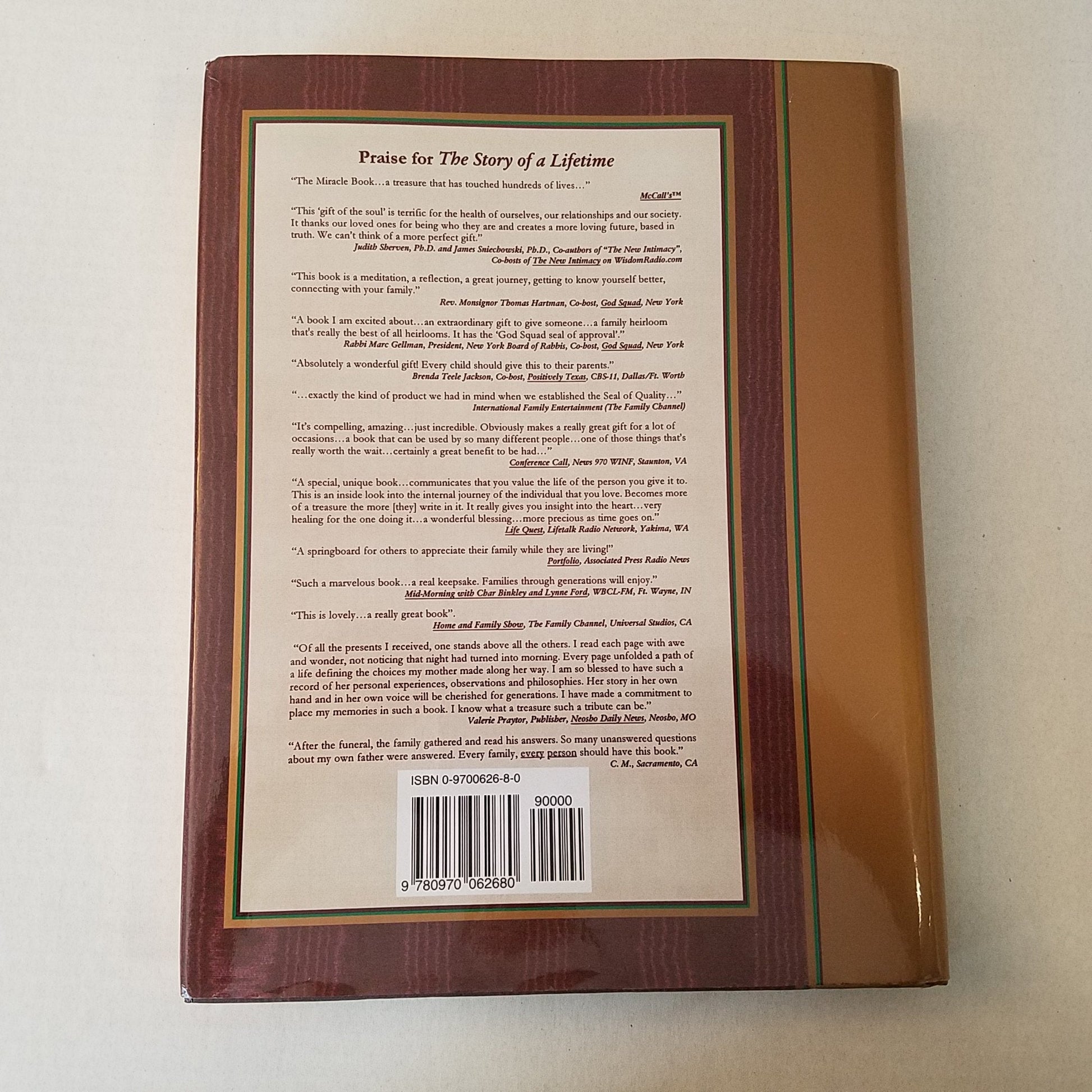 The Story of a Lifetime: A Keepsake of Personal Memoirs used book depot