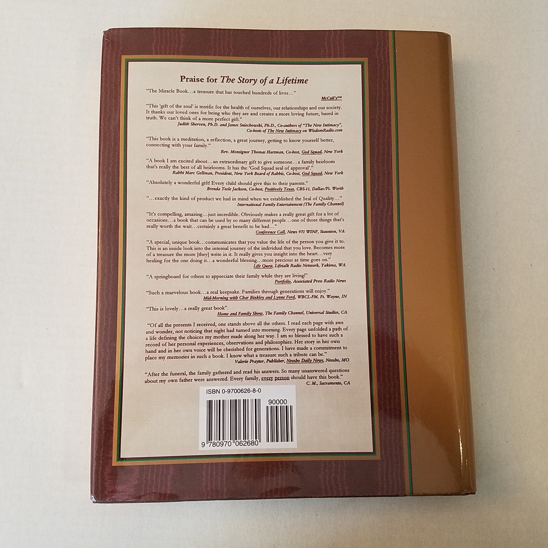 The Story of a Lifetime: A Keepsake of Personal Memoirs used book depot