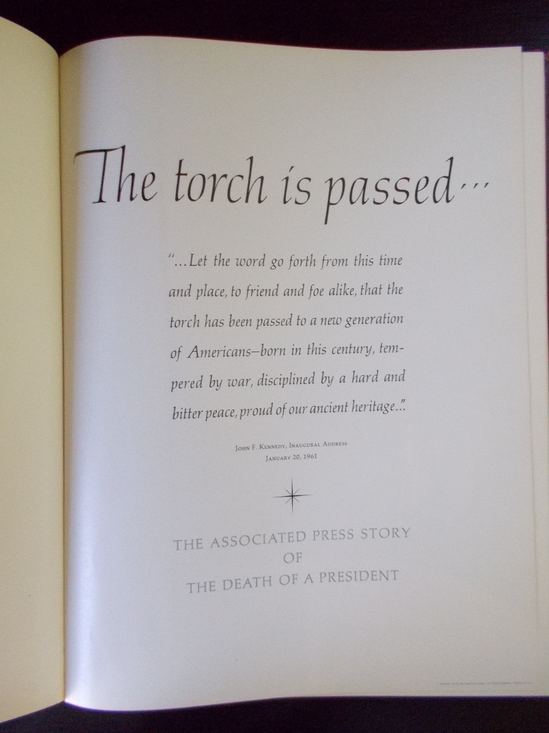 The Torch is Passed: The Associated Press Story of the Death of a President used book depot