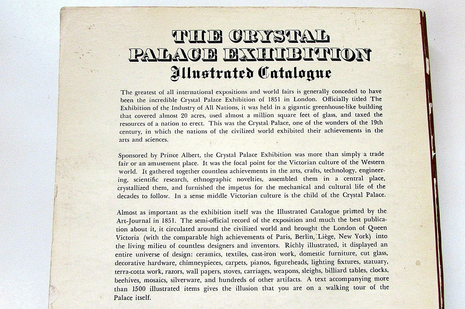 The Crystal Palace Exhibition Illustrated Catalogue (Dover Pictorial Archive Series) used book depot