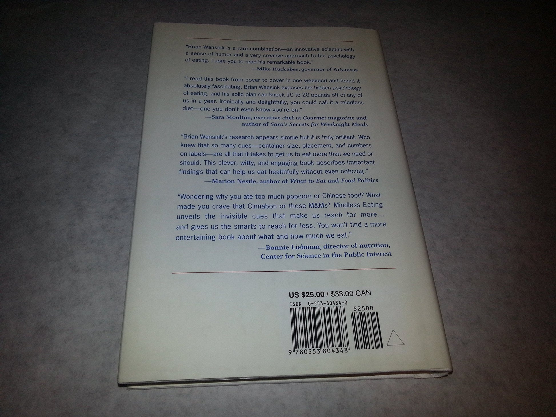 Mindless Eating: Why We Eat More Than We Think used book depot