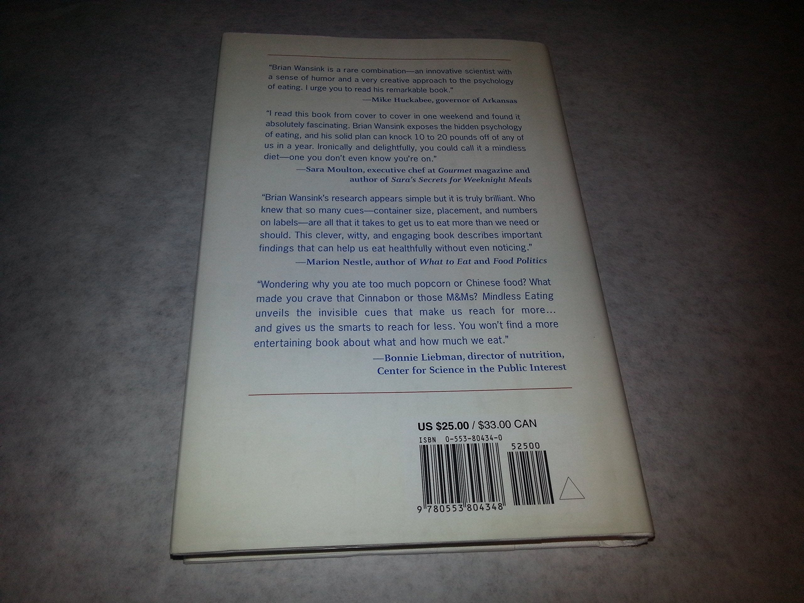 Mindless Eating: Why We Eat More Than We Think used book depot