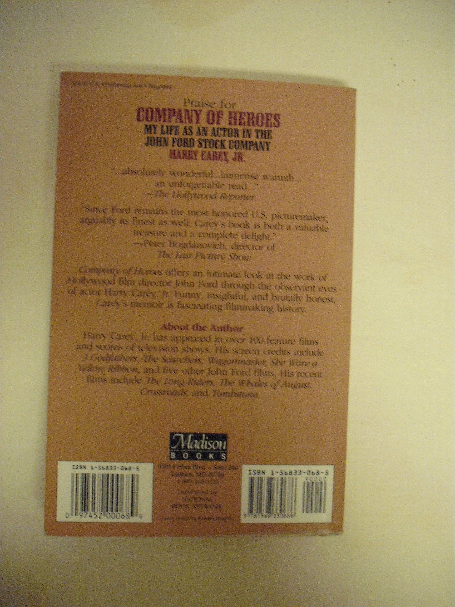 Company of Heroes: My Life as an Actor in the John Ford Stock Company (The Scarecrow Filmmakers Series) used book depot