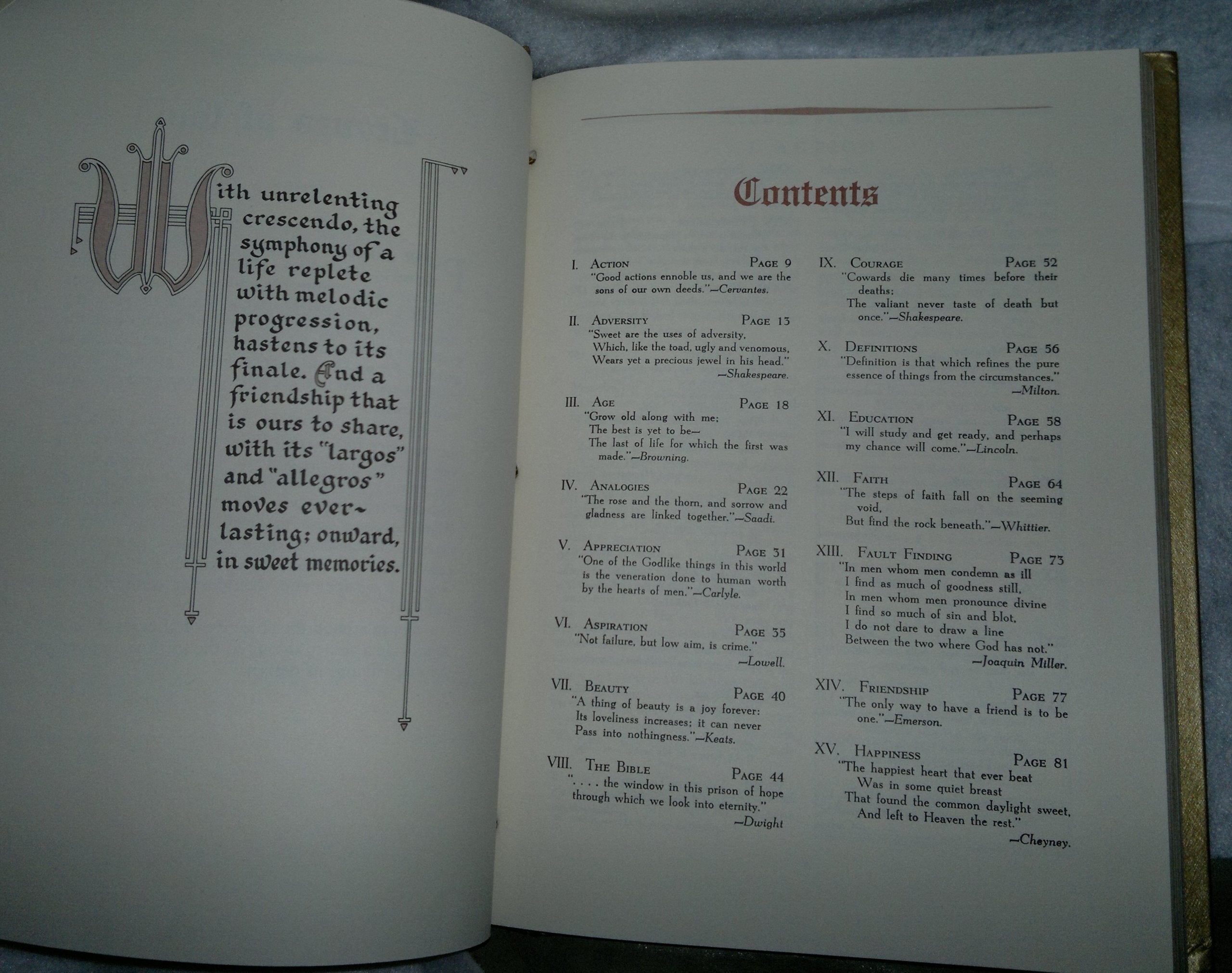 Leaves of Gold: An Anthology of Prayers, Memorable Phrases, Inspirational Verse, and Prose (Gold Deluxe Edition) used book depot