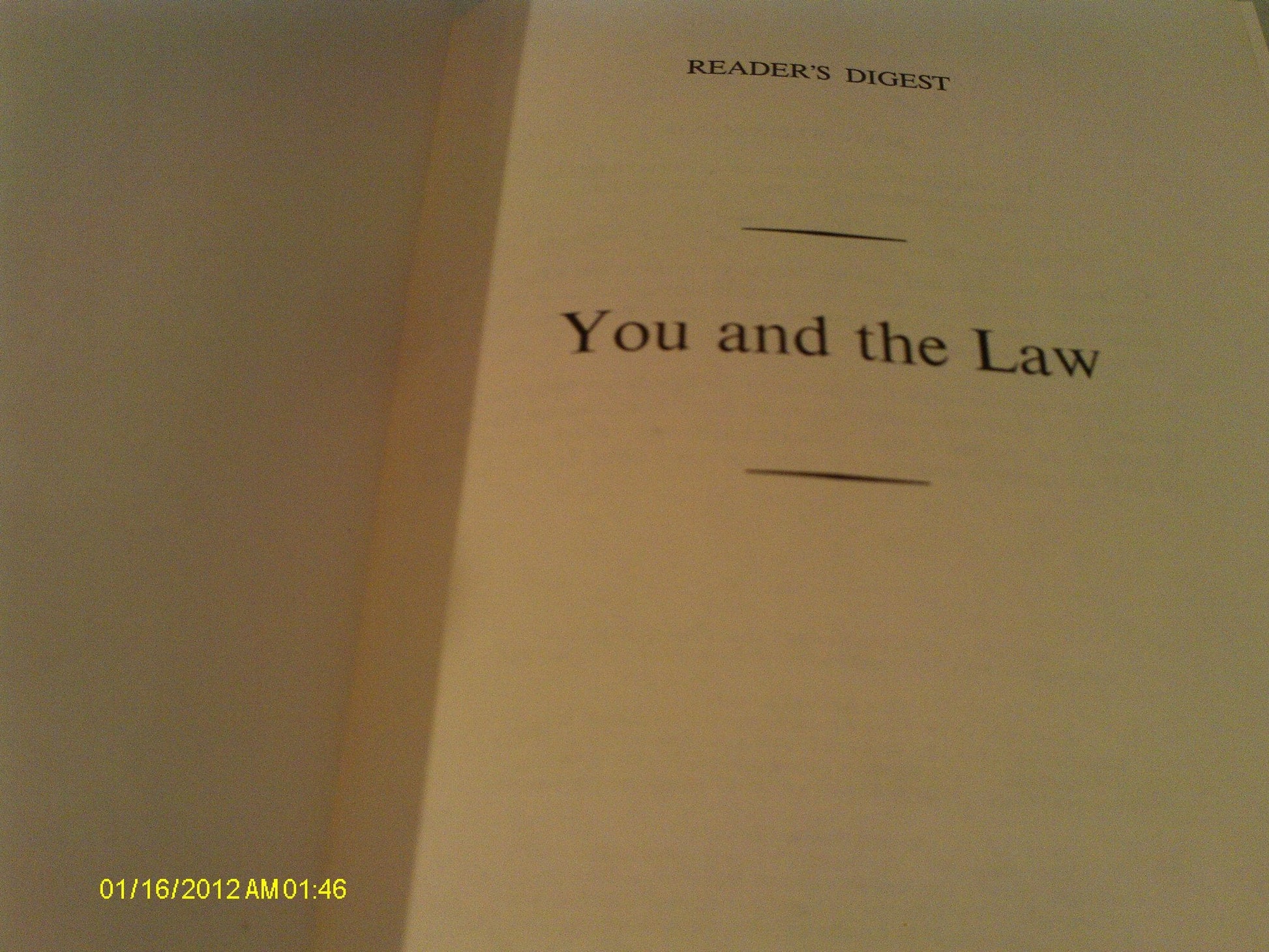 You and the Law used book depot