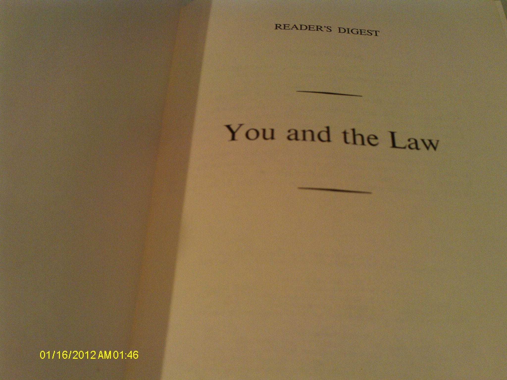You and the Law used book depot