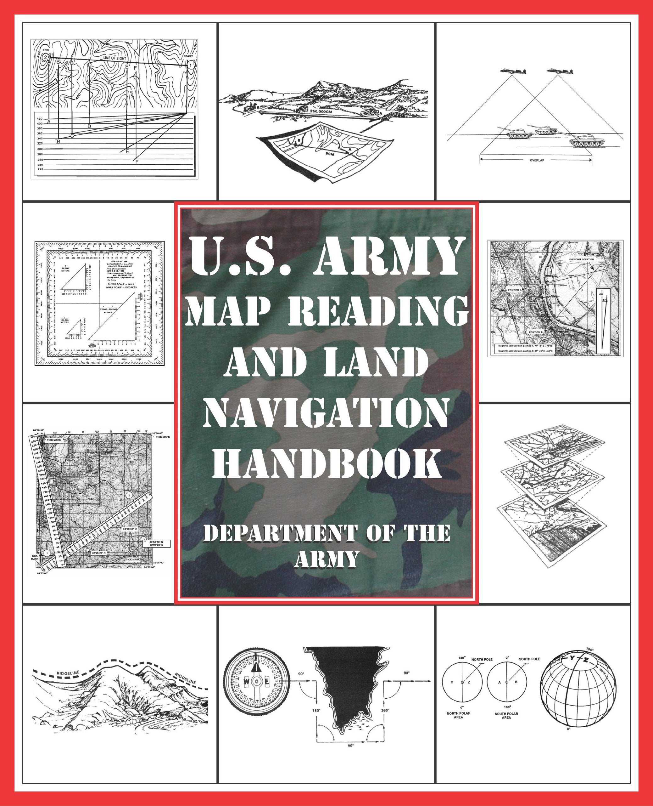 U.S. Army Map Reading and Land Navigation Handbook used book depot