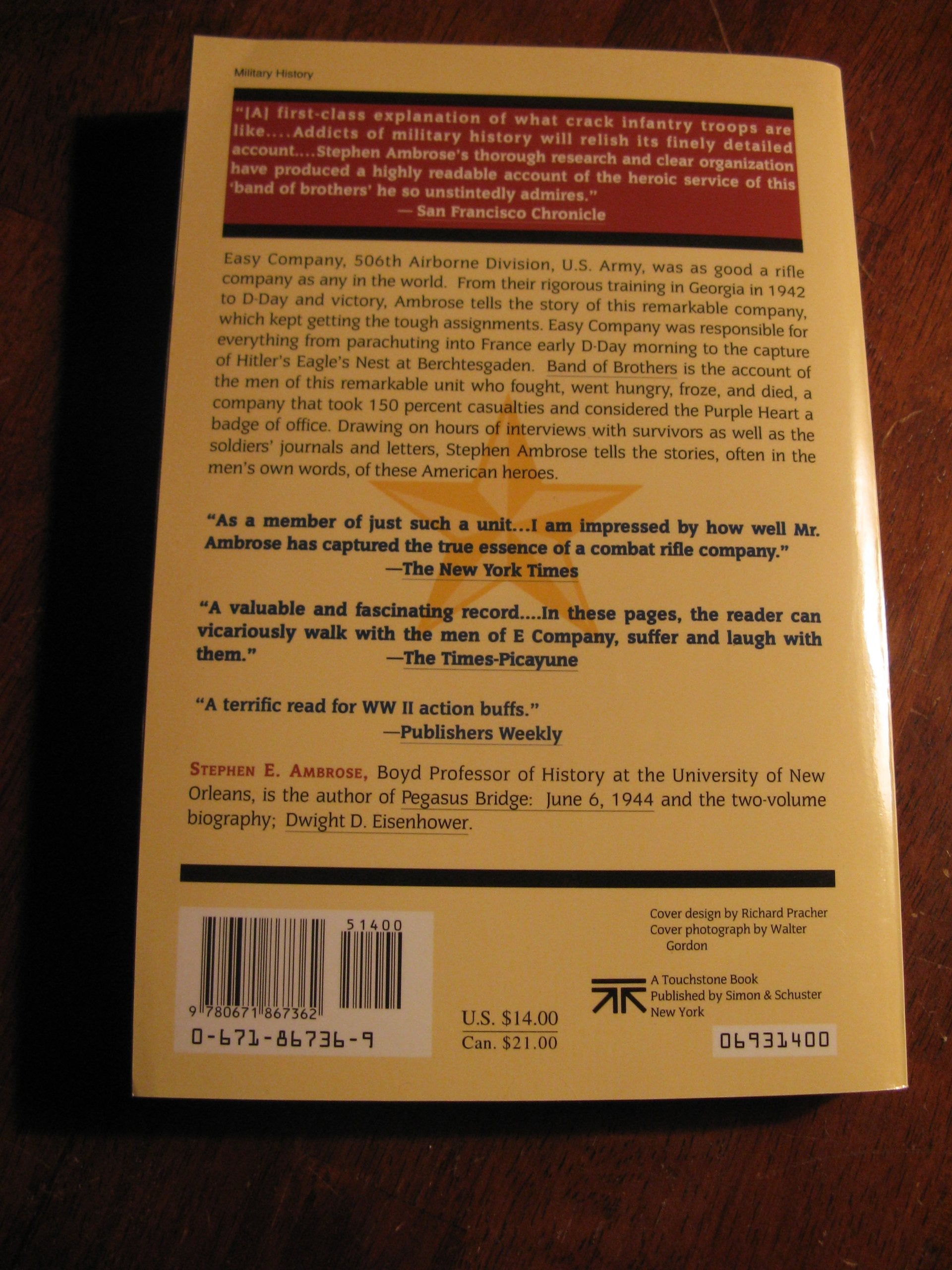 Band of Brothers: E Company, 506th Regiment, 101st Airborne from Normandy to Hitler's Eagle's Nest used book depot