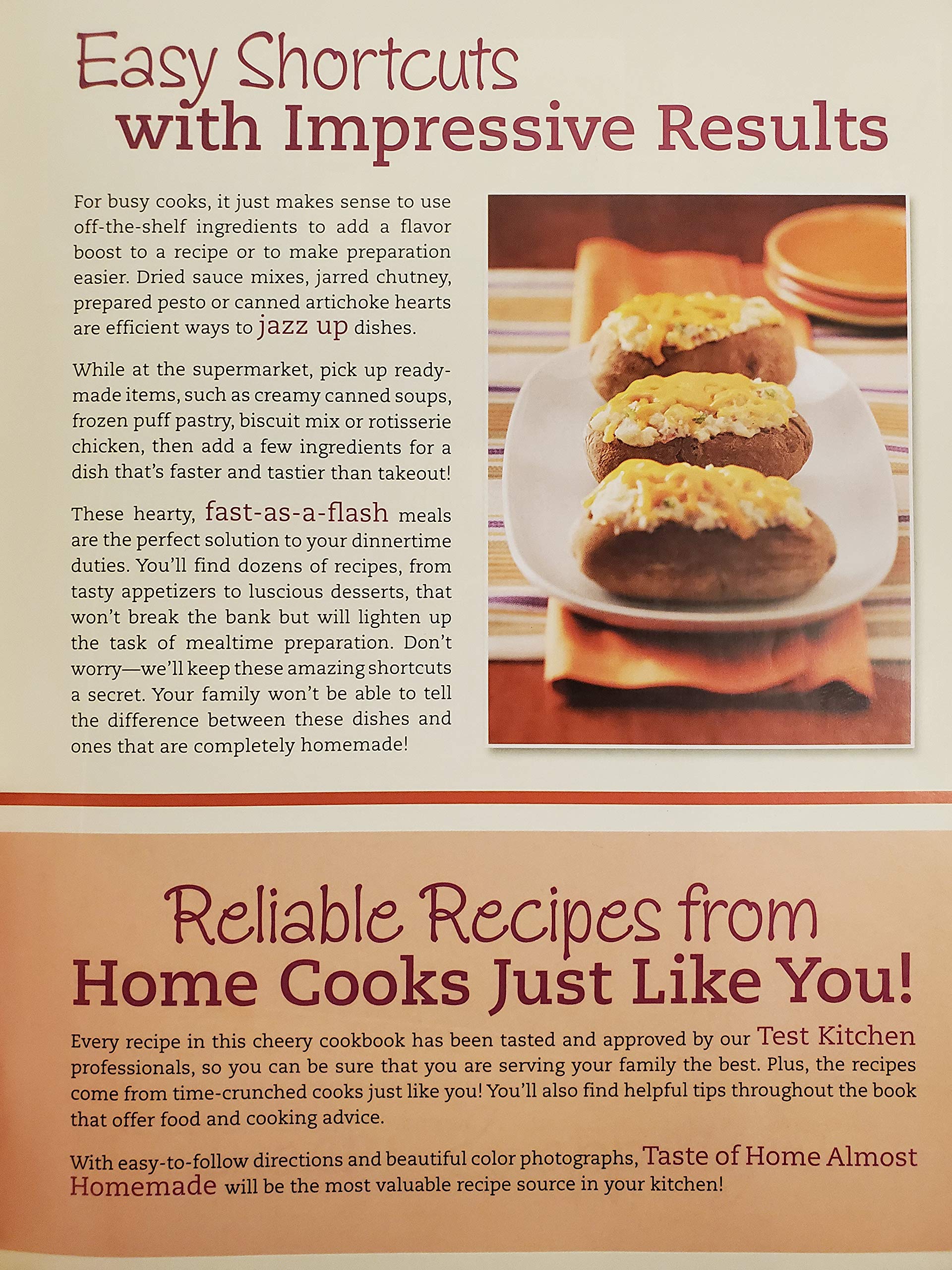Taste of Home Almost Homemade 2012 used book depot