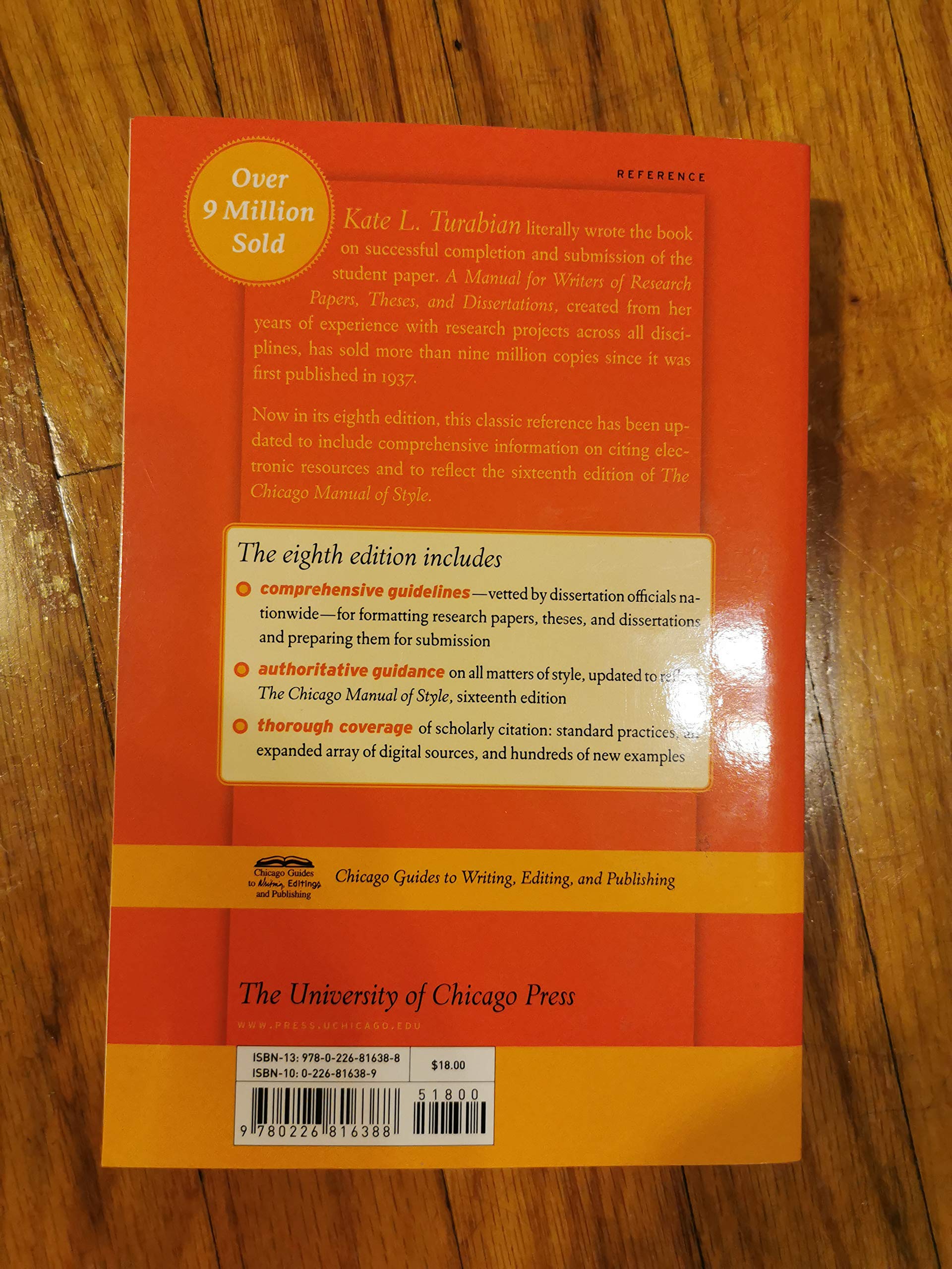 A Manual for Writers of Research Papers, Theses, and Dissertations, Eighth Edition: Chicago Style for Students and Researchers (Chicago Guides to Writing, Editing, and Publishing) used book depot