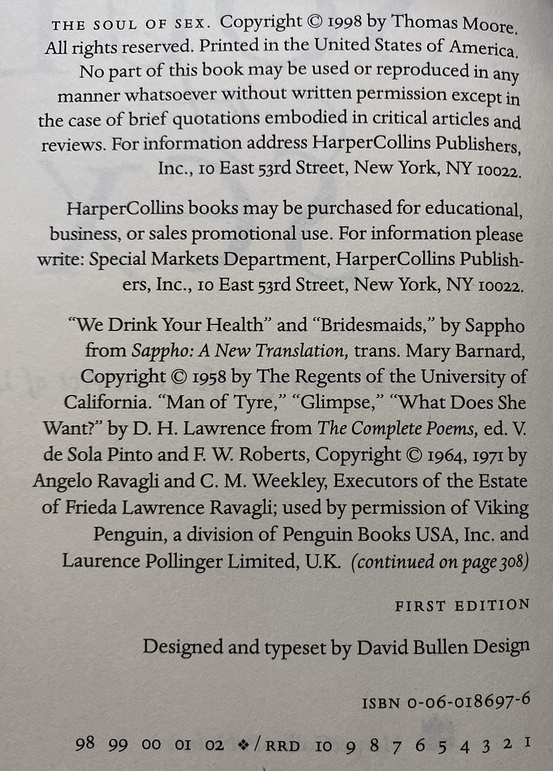 The Soul of Sex: Cultivating Life as an Act of Love used book depot