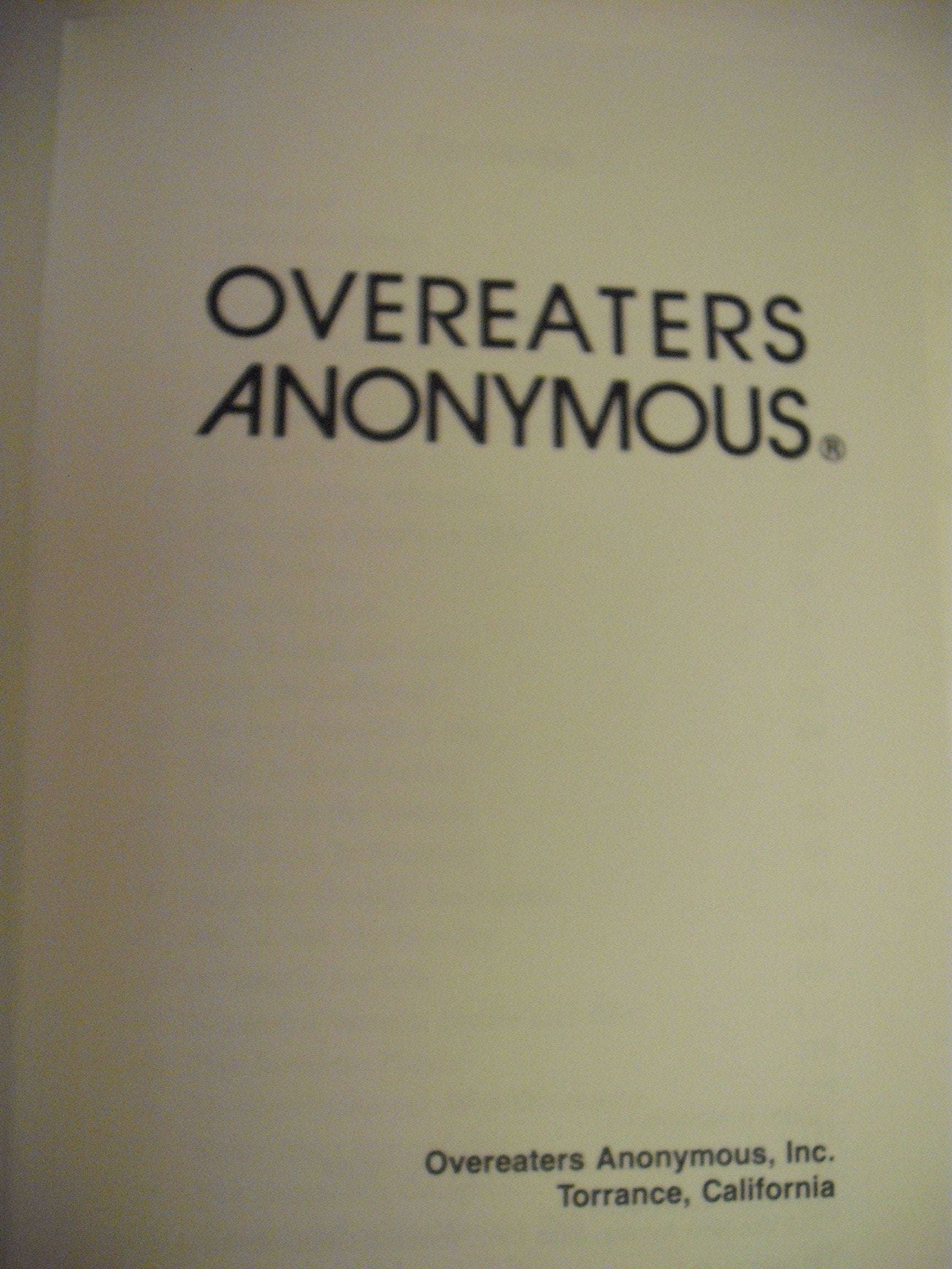 Overeaters Anonymous used book depot