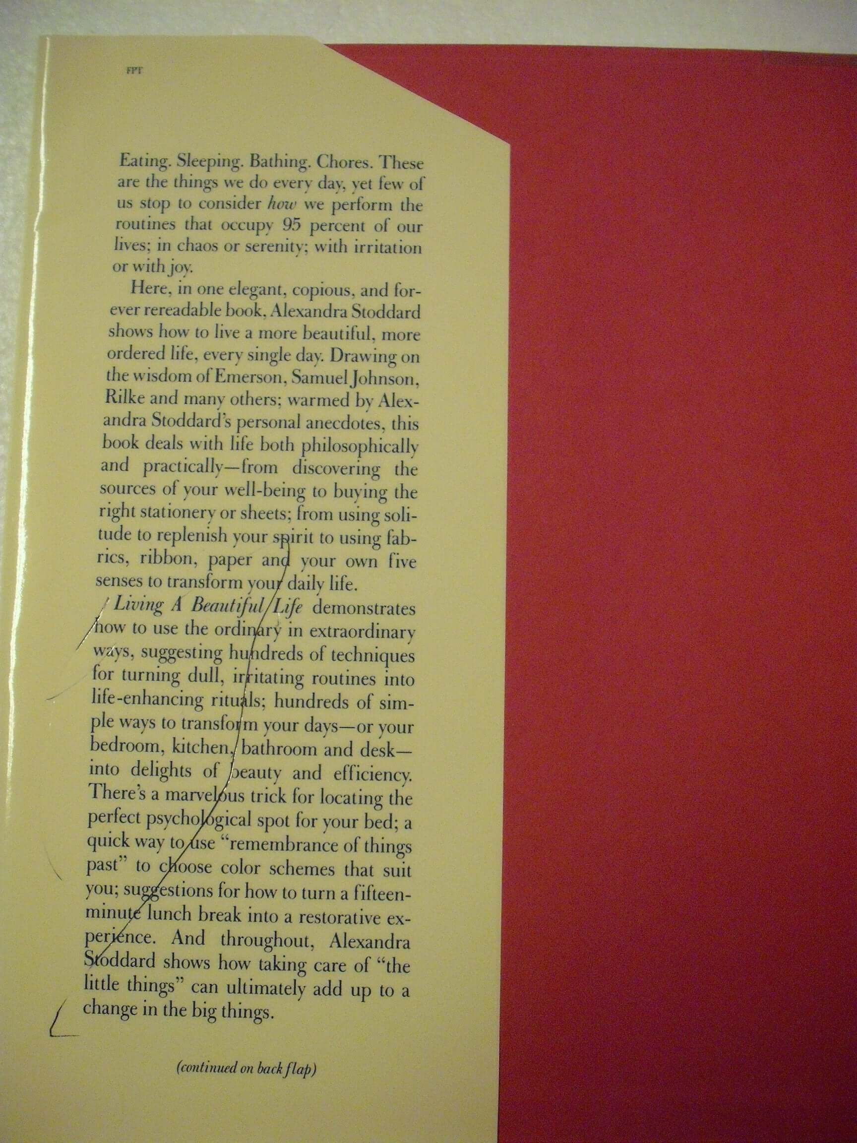 Living a Beautiful Life: Five Hundred Ways to Add Elegance, Order, Beauty, and Joy to Every Day of Your Life used book depot
