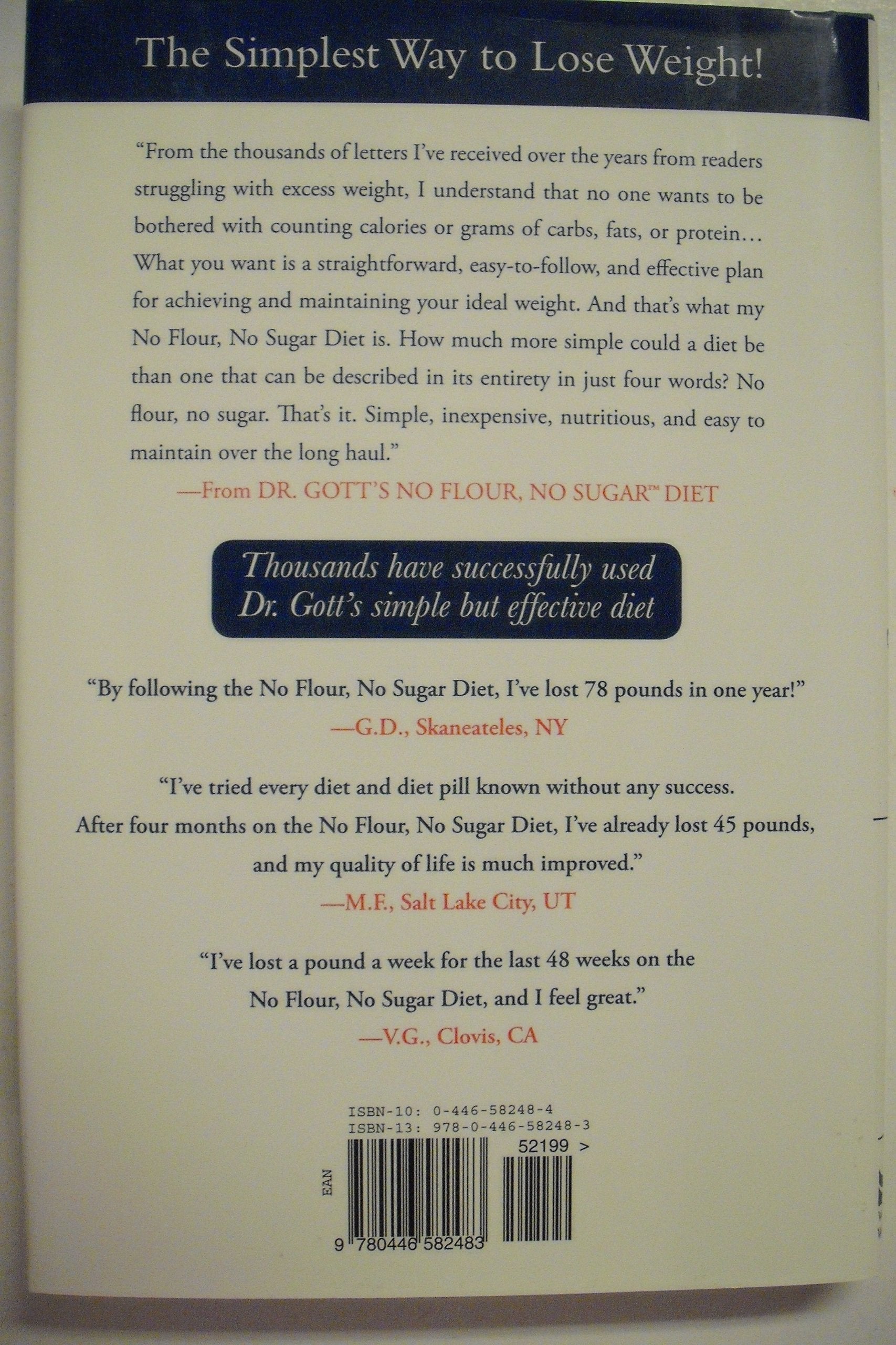 Dr. Gott's No Flour, No Sugar(TM) Diet used book depot