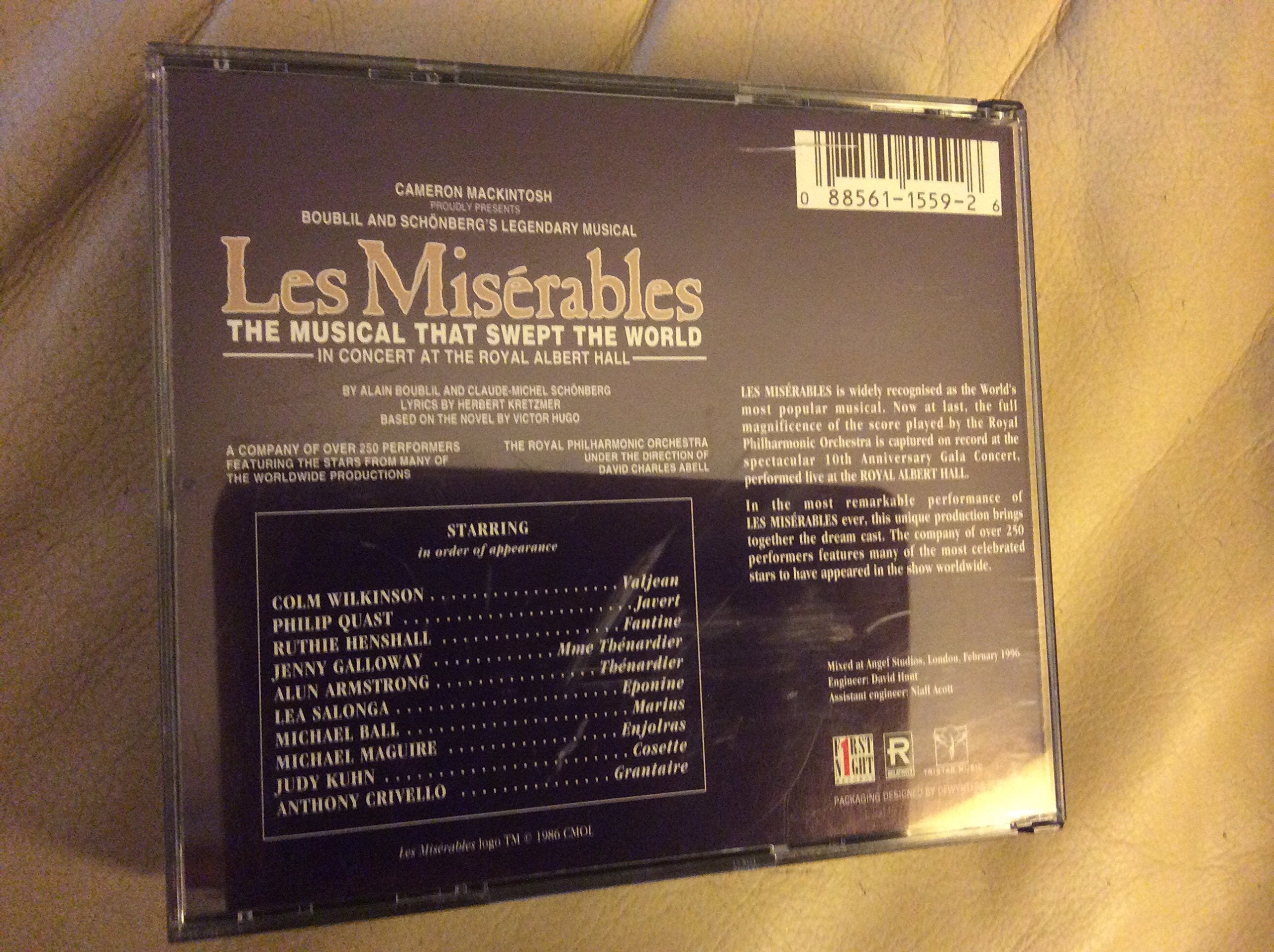 Les Miserables - The Musical That Swept the World (10th Anniversary Concert at the Royal Albert Hall) used book depot