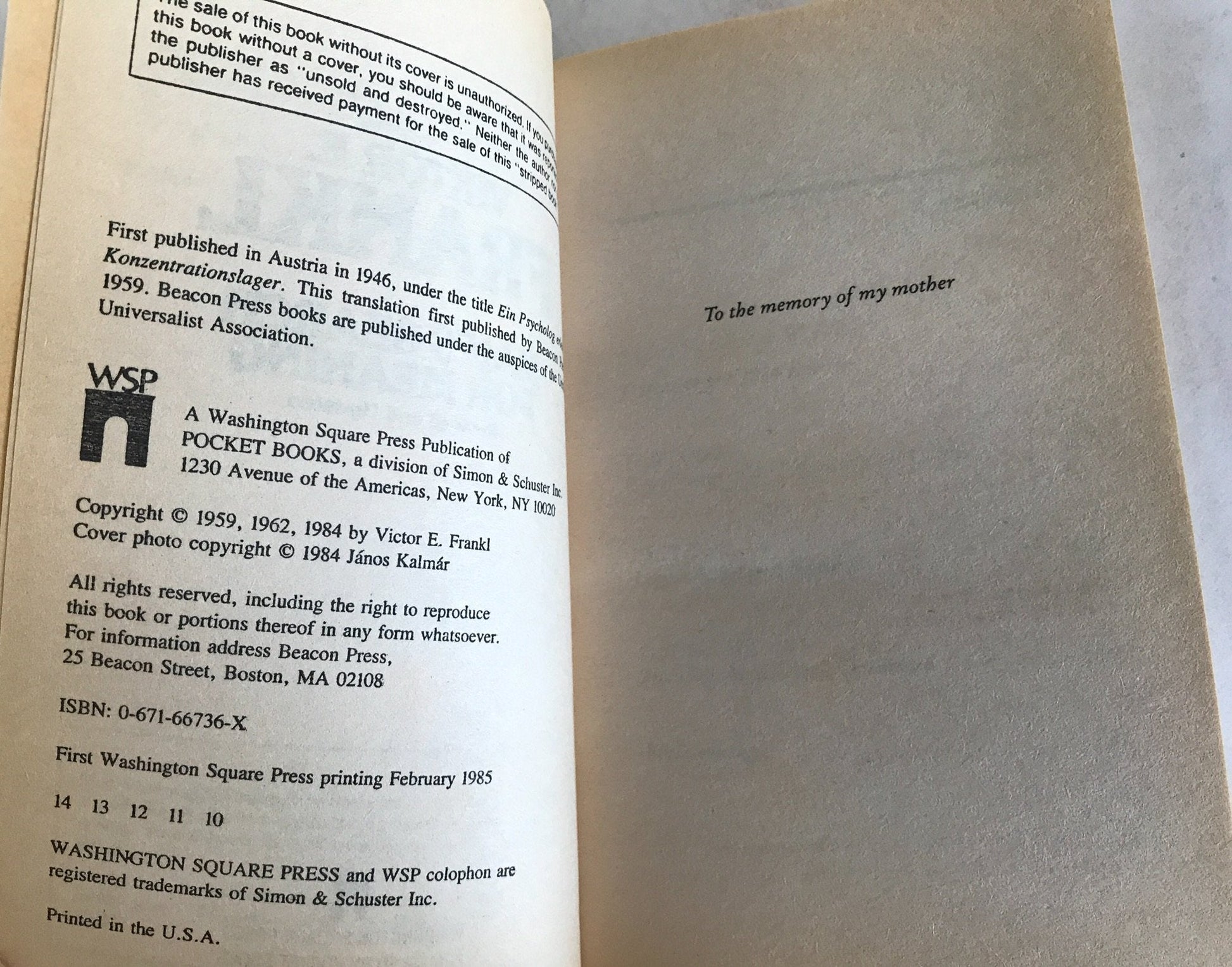 MAN SEARCH FOR MEANING used book depot