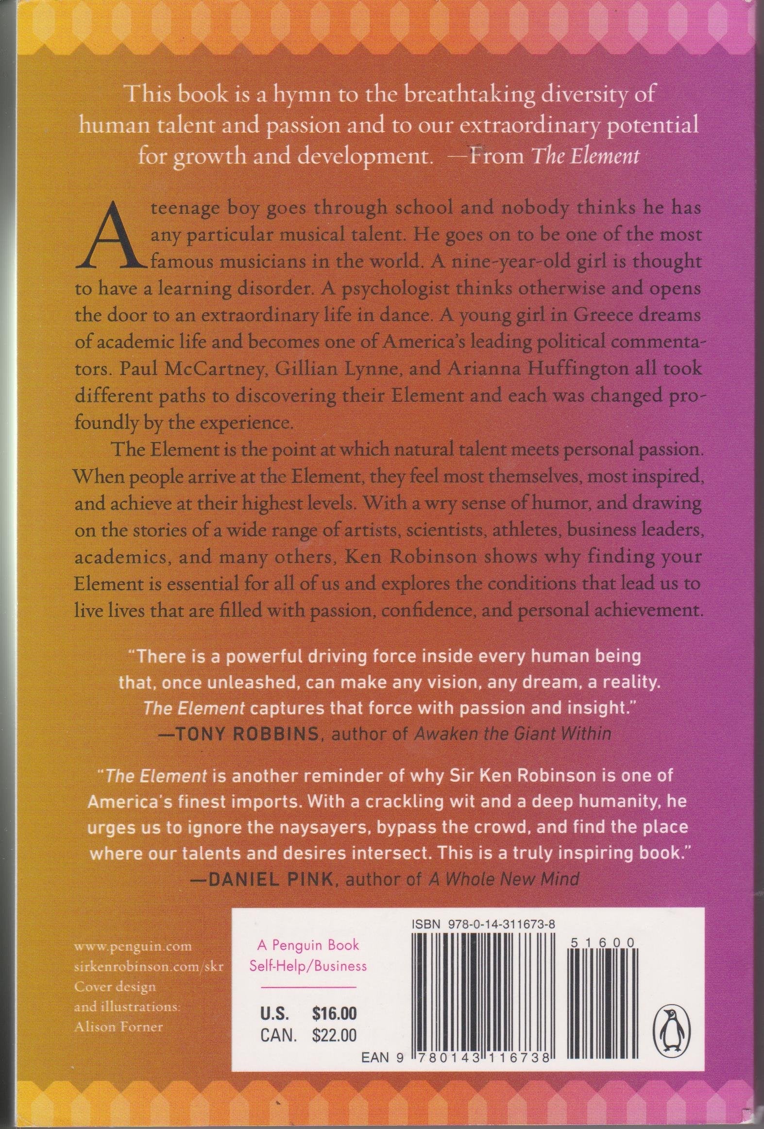 The Element: How Finding Your Passion Changes Everything used book depot