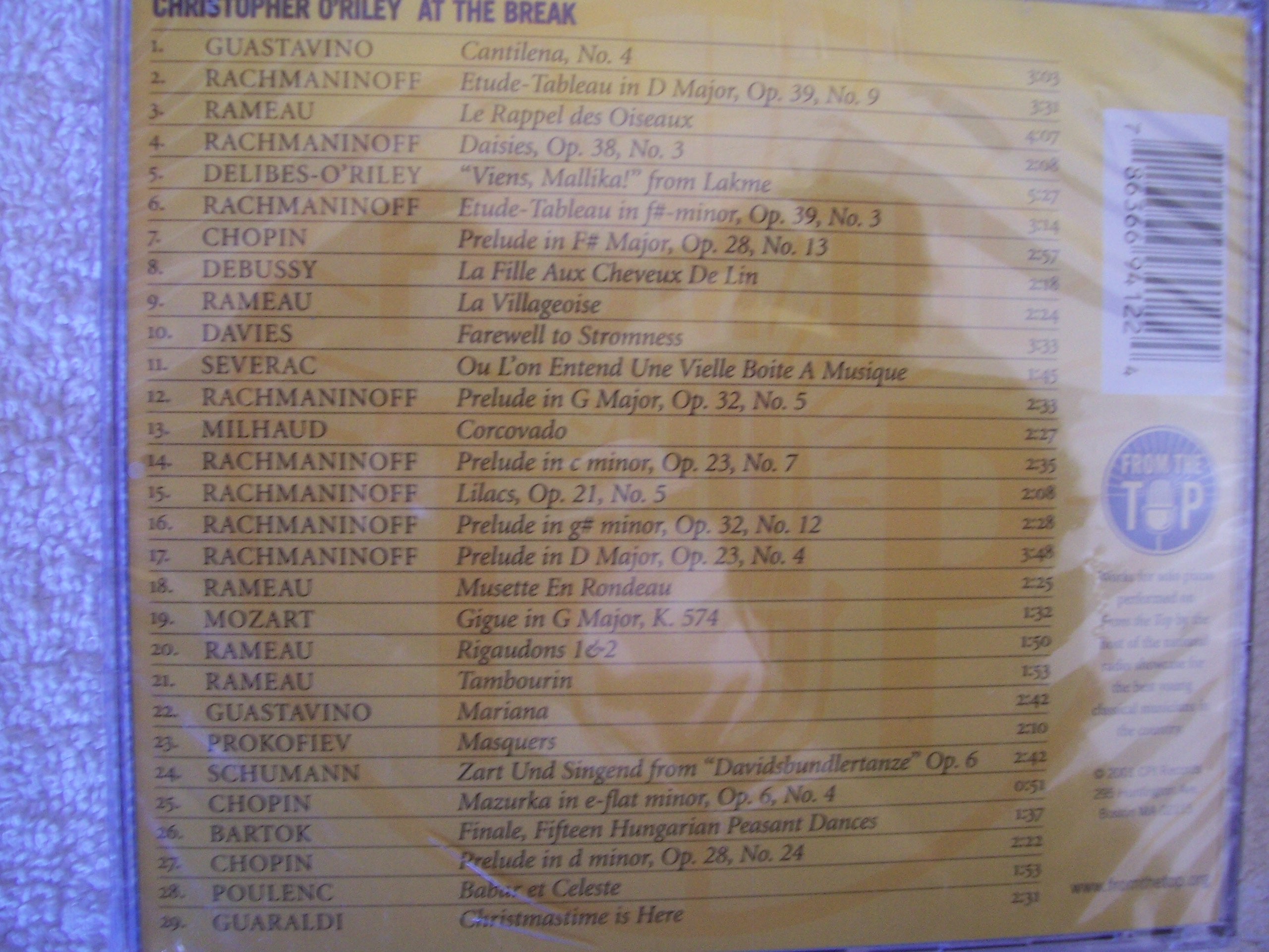 Christopher O'Riley At The Break used book depot