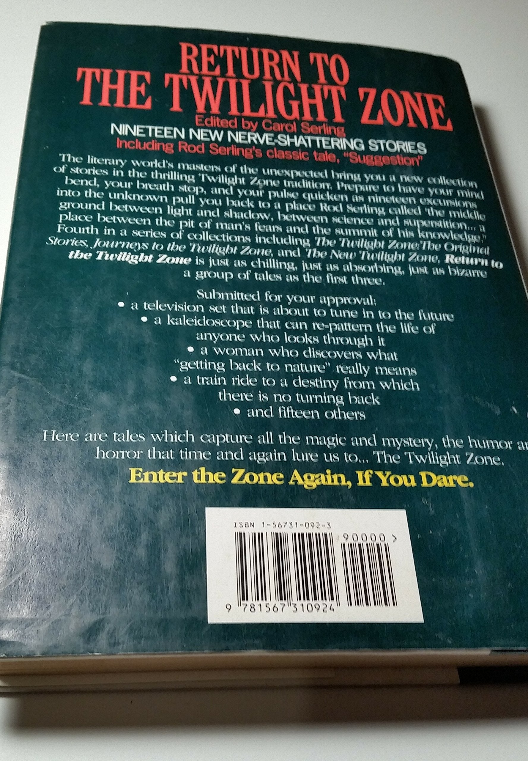 Return to the Twilight Zone: Nineteen Nerve Shattering Stories used book depot