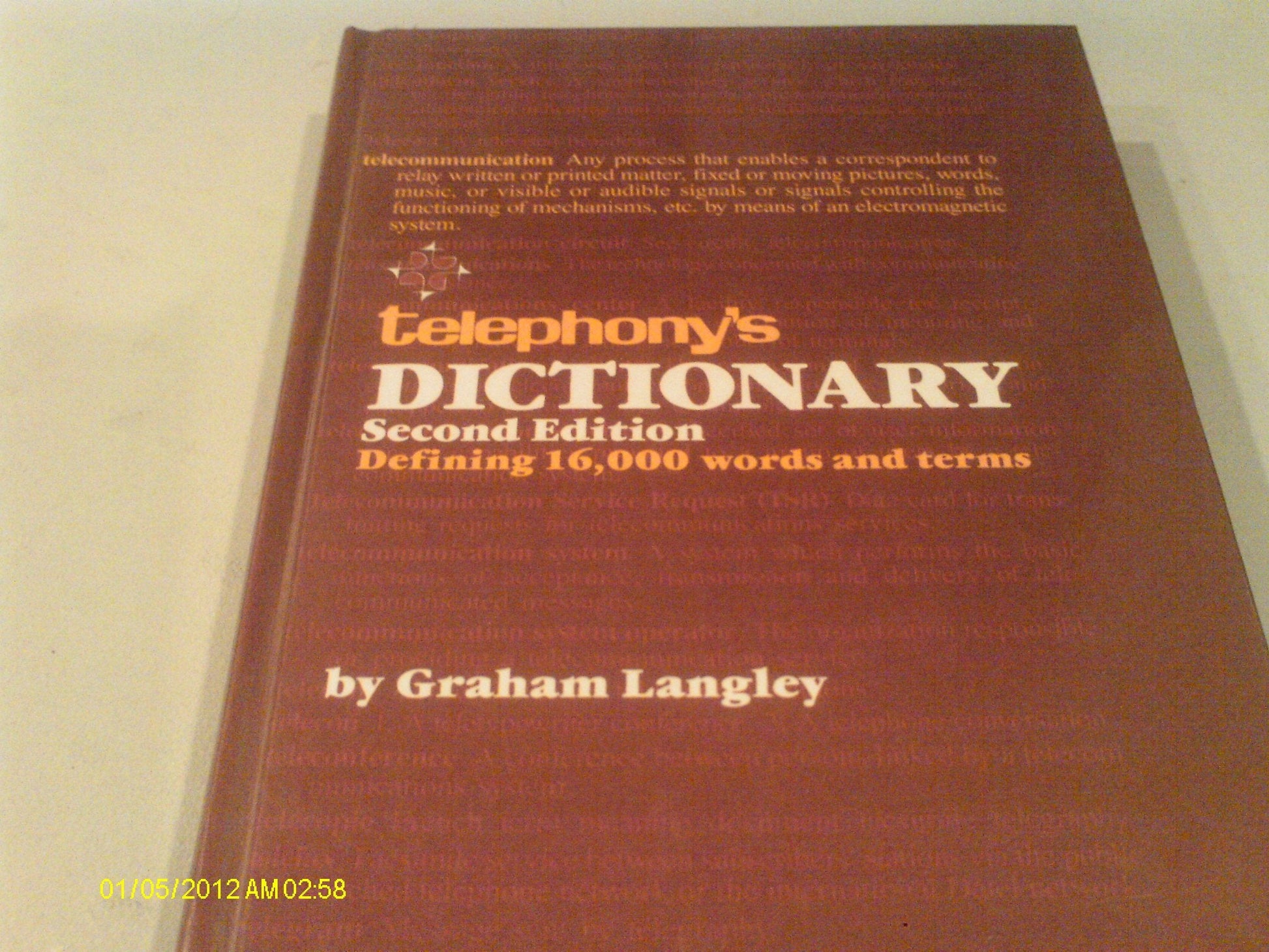 Telephony's Dictionary used book depot