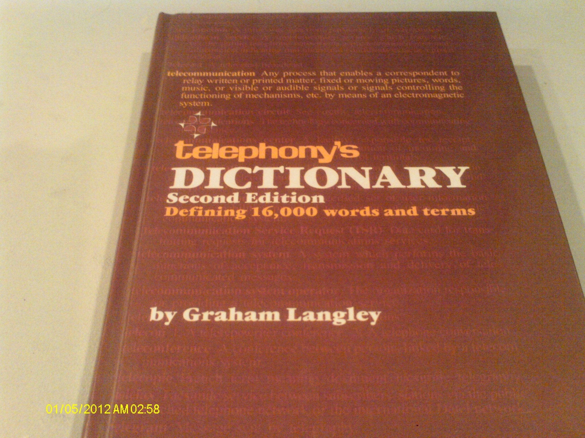 Telephony's Dictionary used book depot