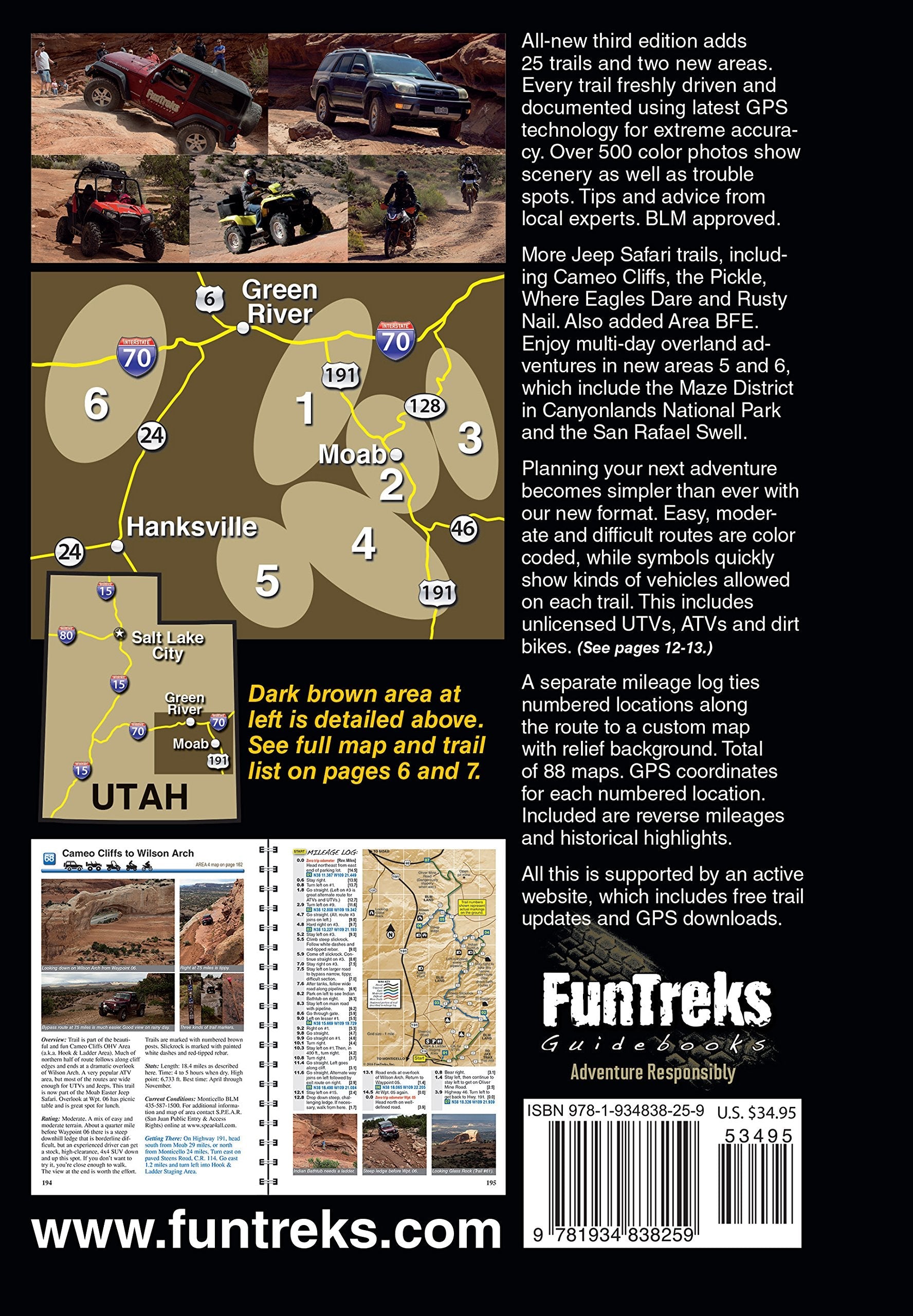 Guide to Moab, UT Backroads & 4-Wheel Drive Trails: Easy, Moderate, Difficult: 80 Trails used book depot