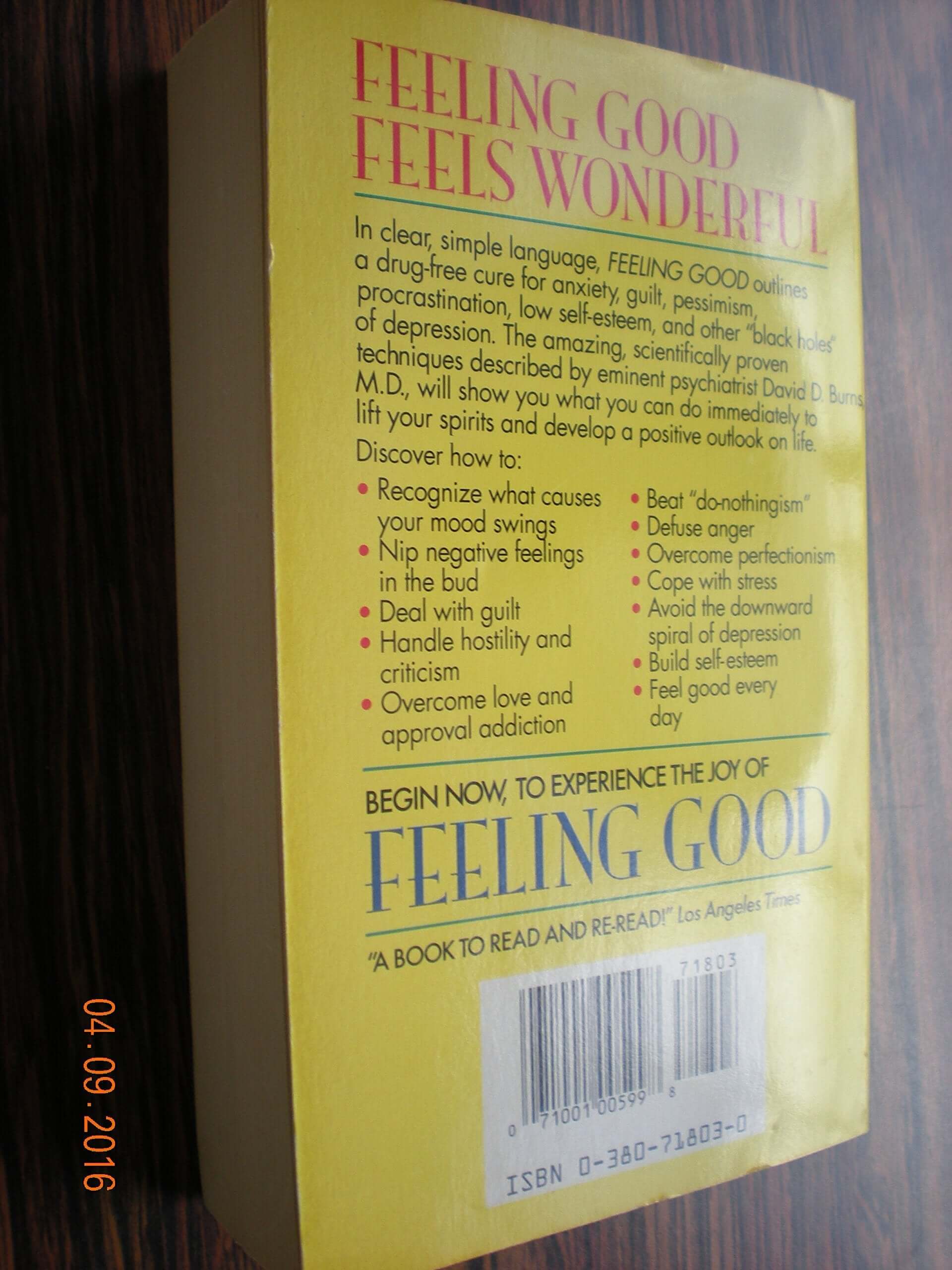 Feeling Good: The New Mood Therapy used book depot