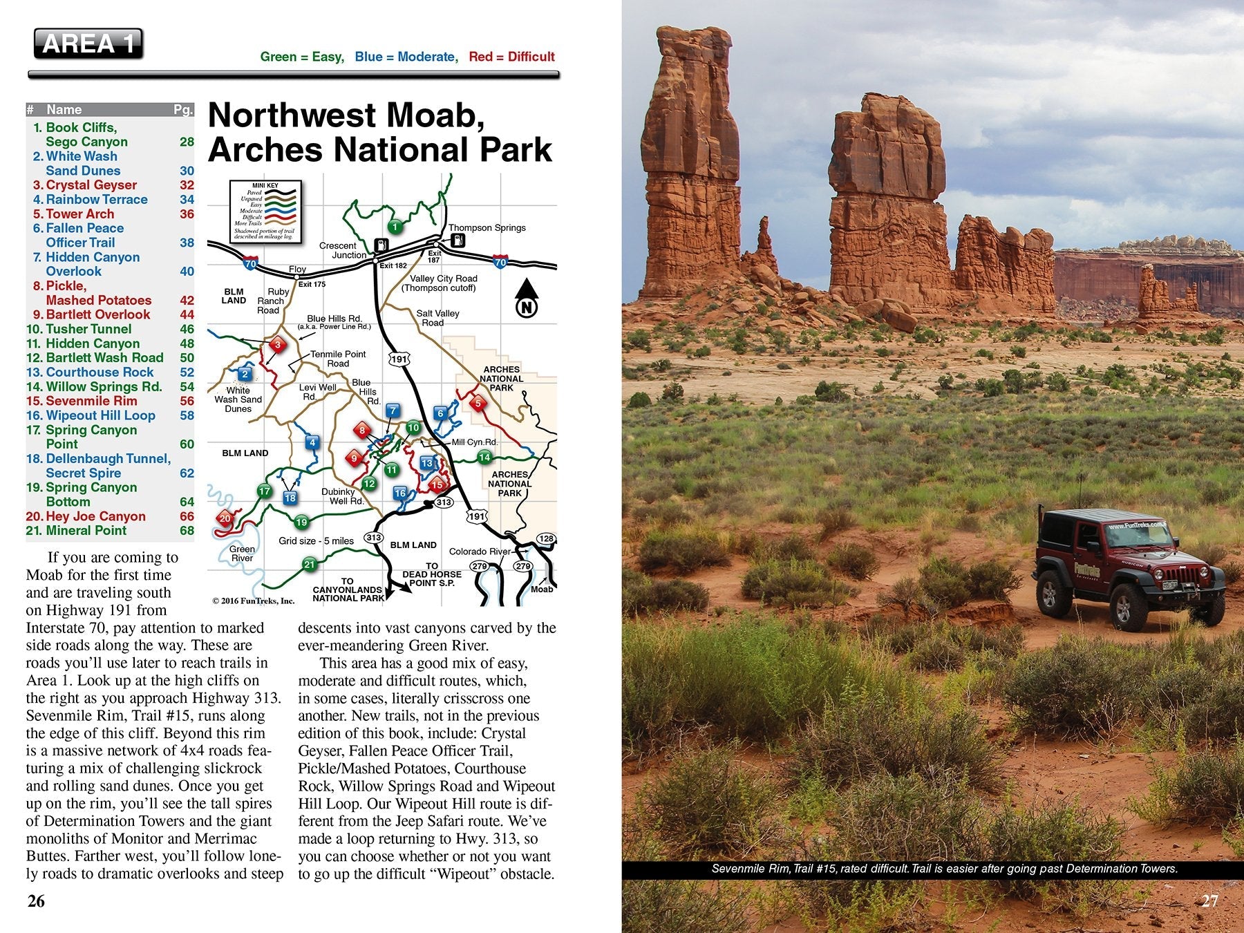 Guide to Moab, UT Backroads & 4-Wheel Drive Trails: Easy, Moderate, Difficult: 80 Trails used book depot