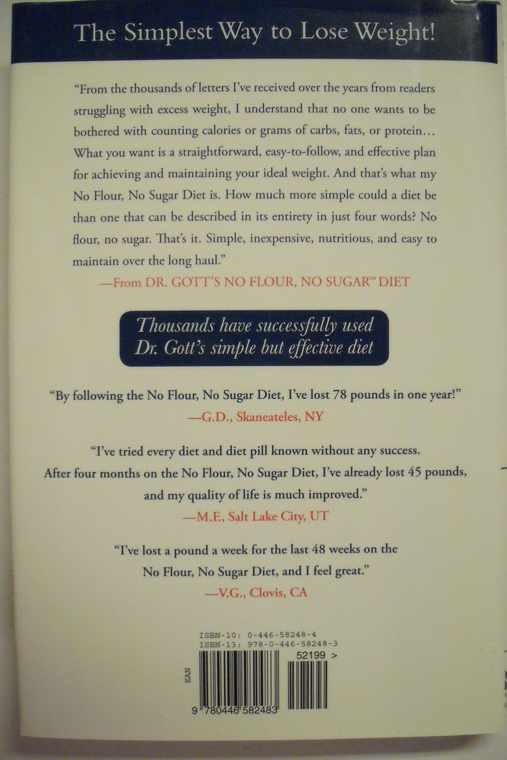 Dr. Gott's No Flour, No Sugar(TM) Diet used book depot