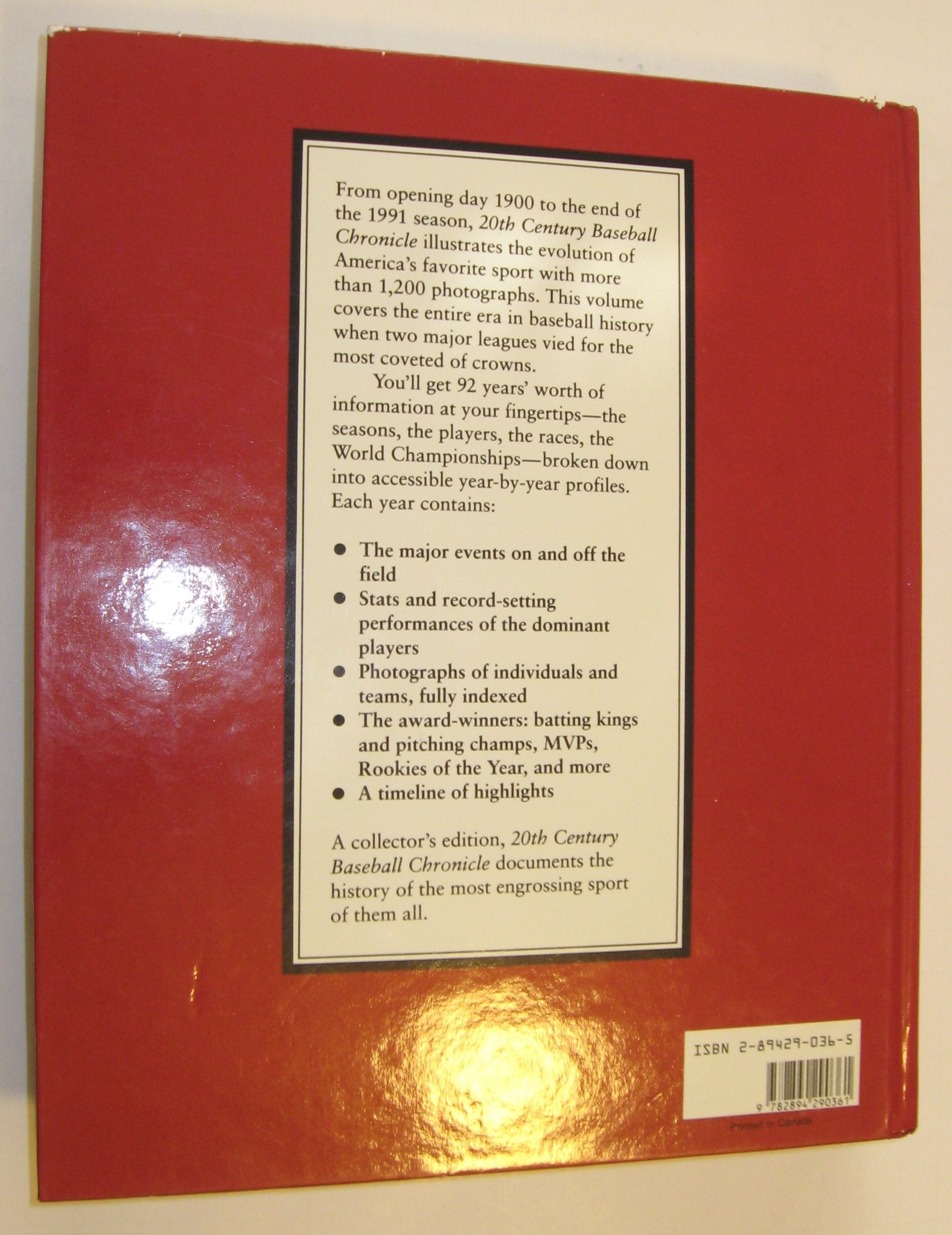 20th Century Baseball Chronicle used book depot